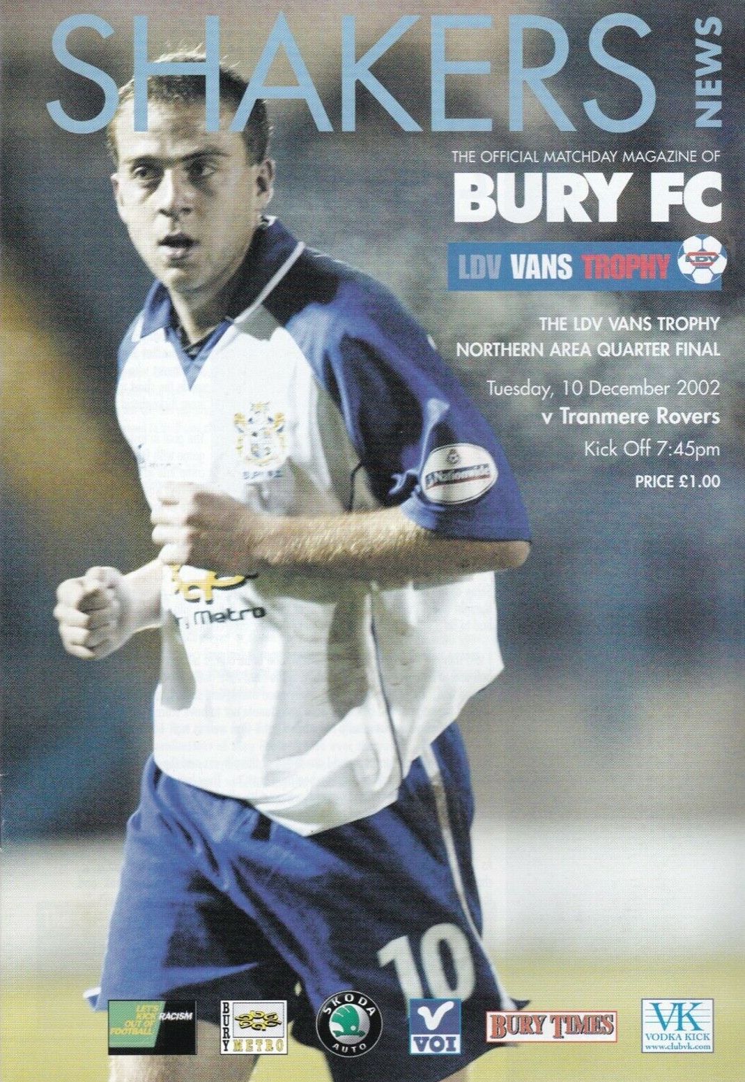 Match Programme for 10/12/2002