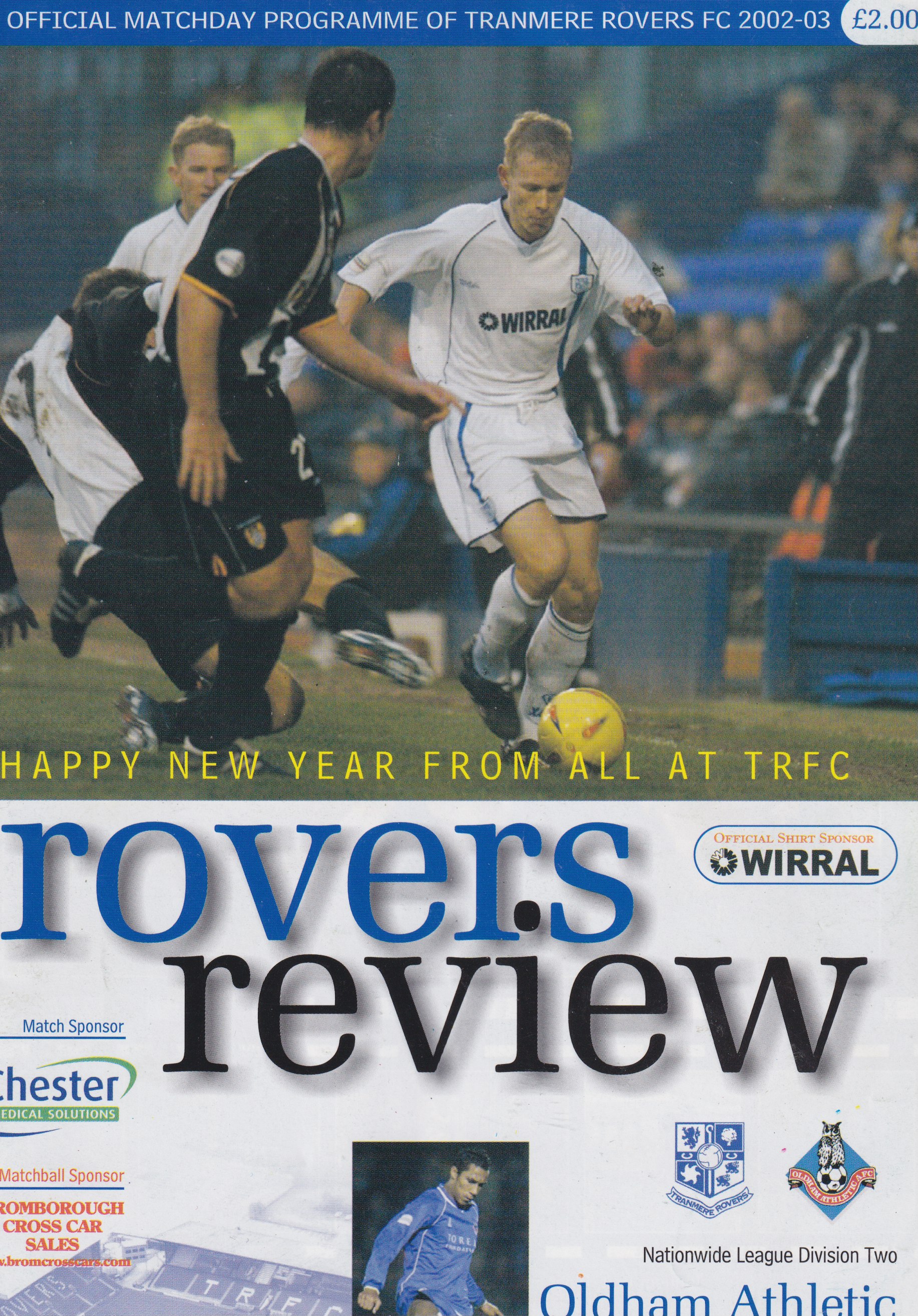 Match Programme for 01/01/2003