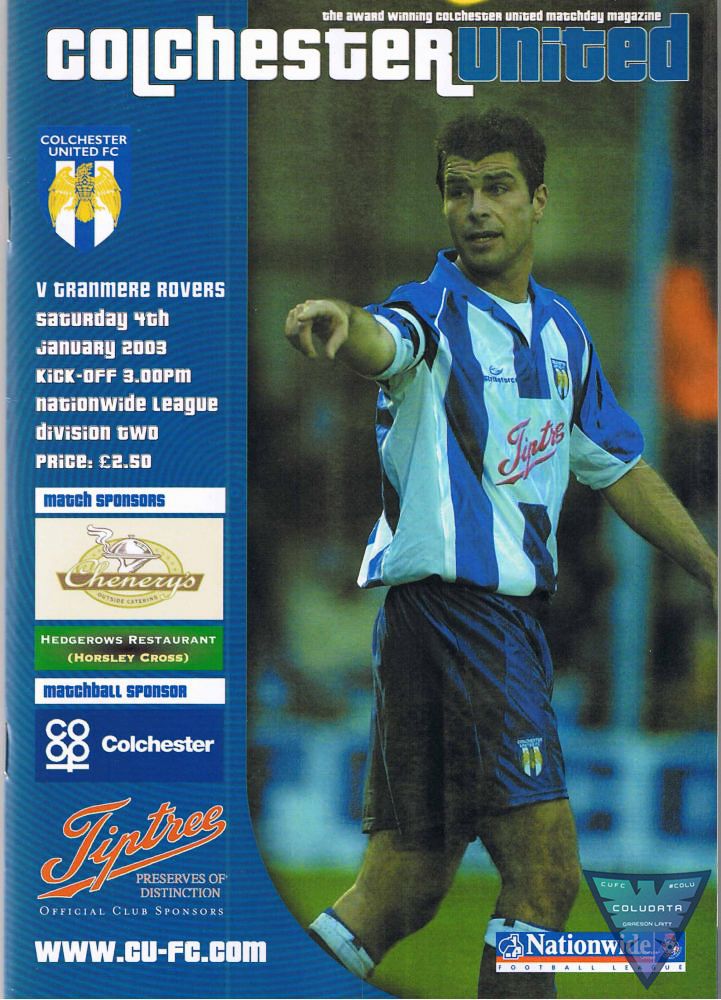 Match Programme for 04/01/2003