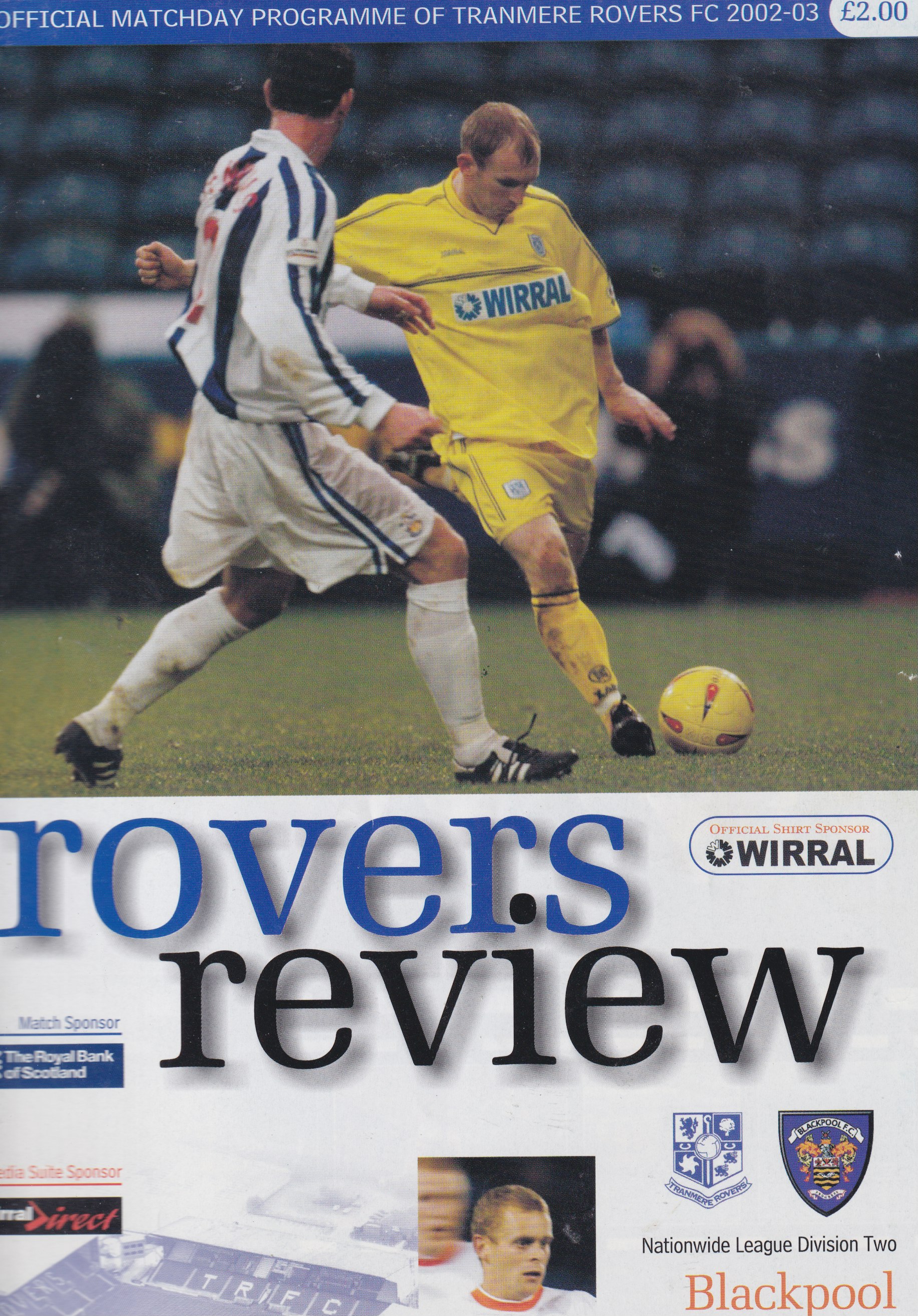Match Programme for 22/02/2003