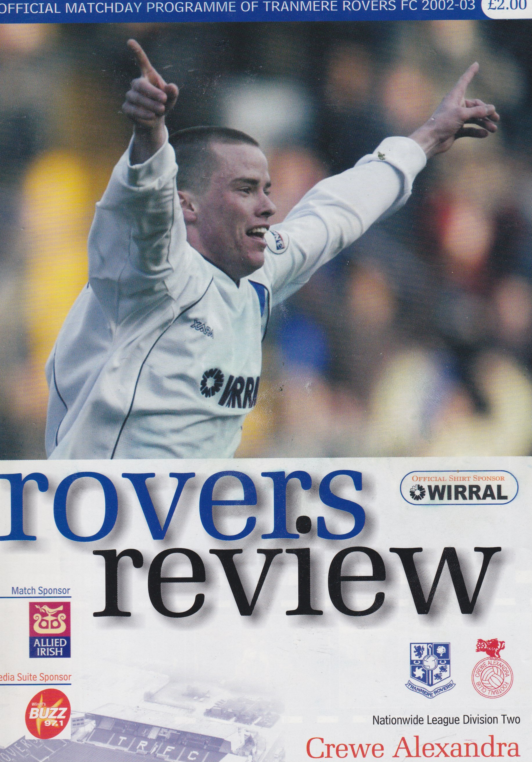 Match Programme for 08/03/2003
