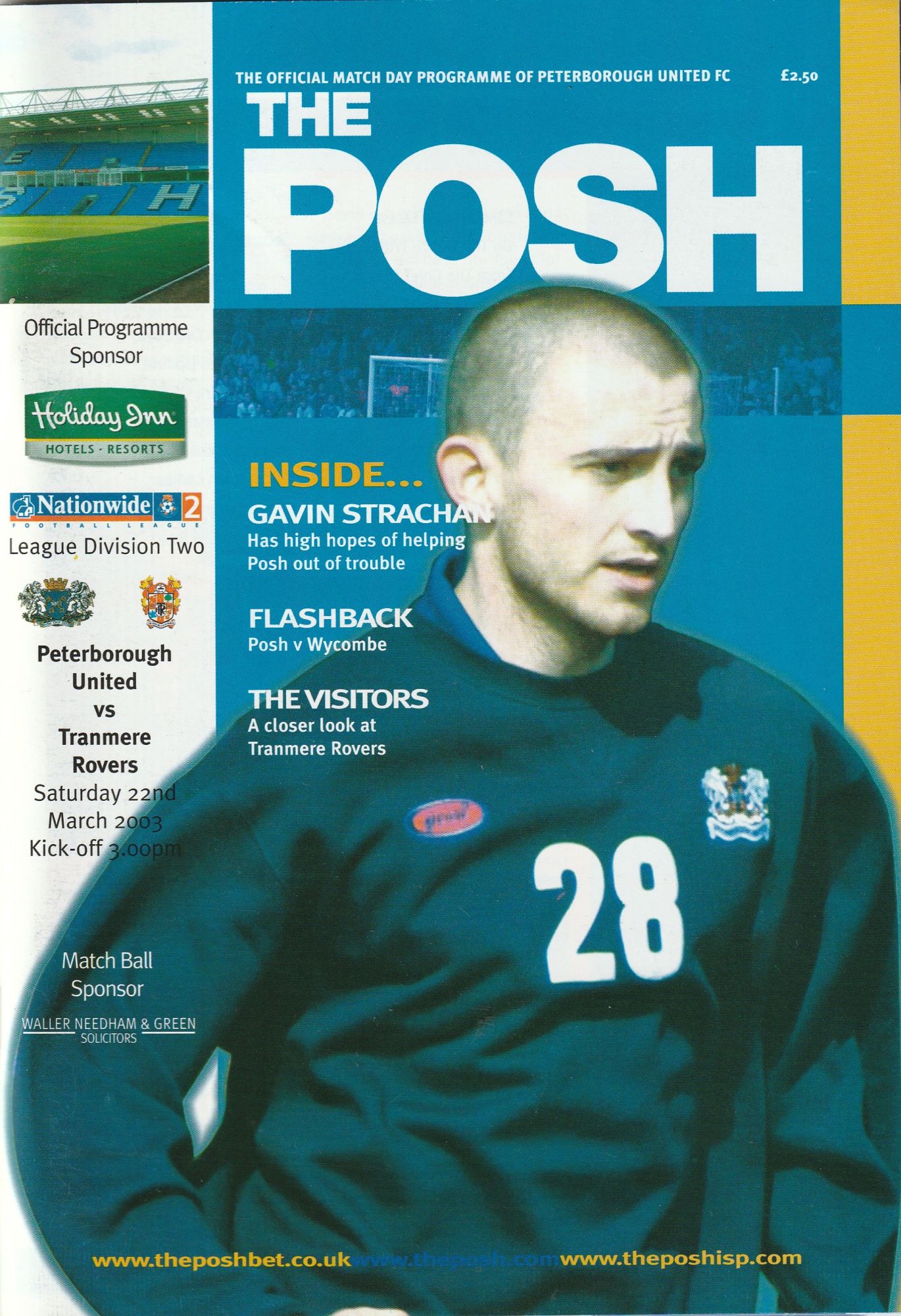 Match Programme for 22/03/2003