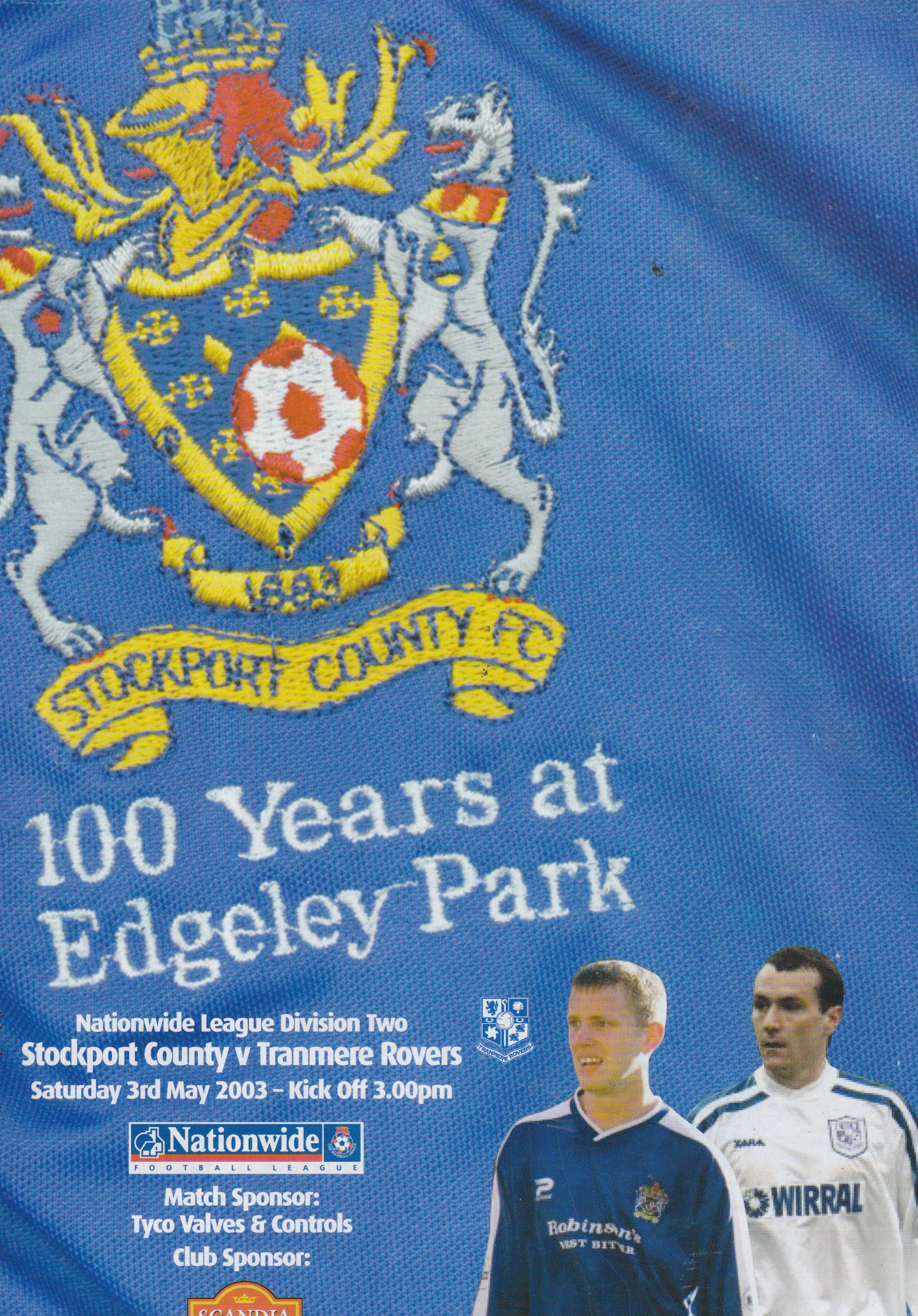 Match Programme for 03/05/2003