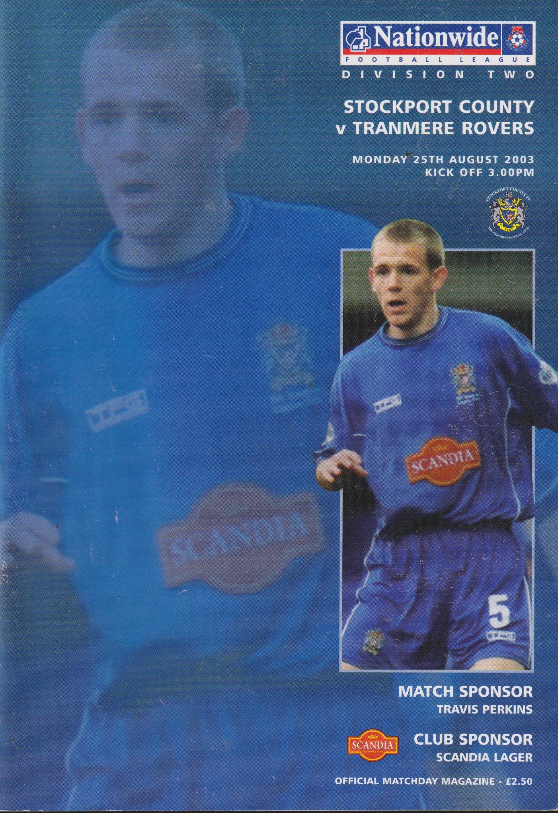 Match Programme for 25/08/2003