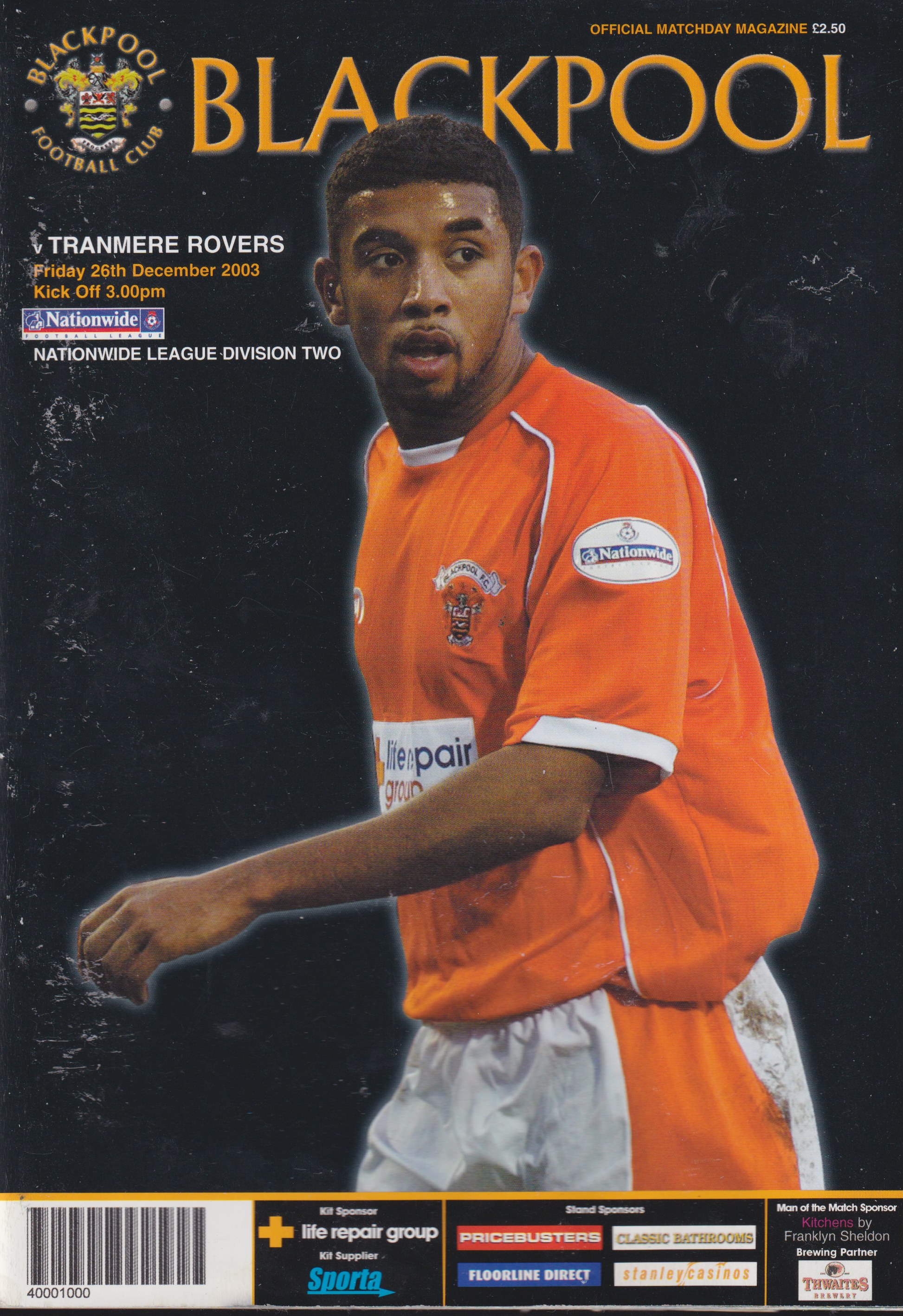 Match Programme for 26/12/2003