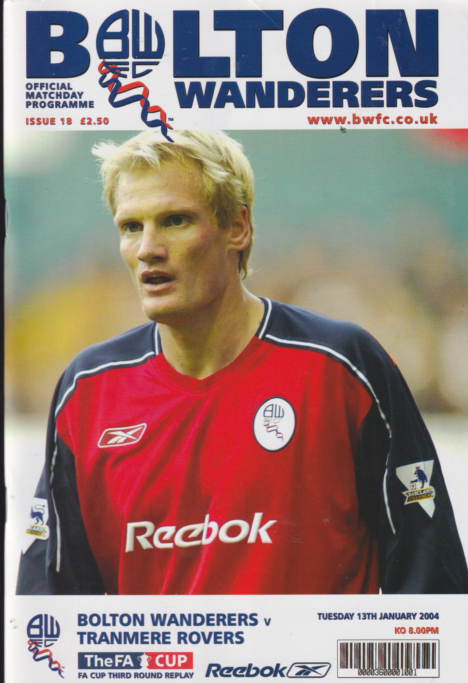 Match Programme for 13/01/2004