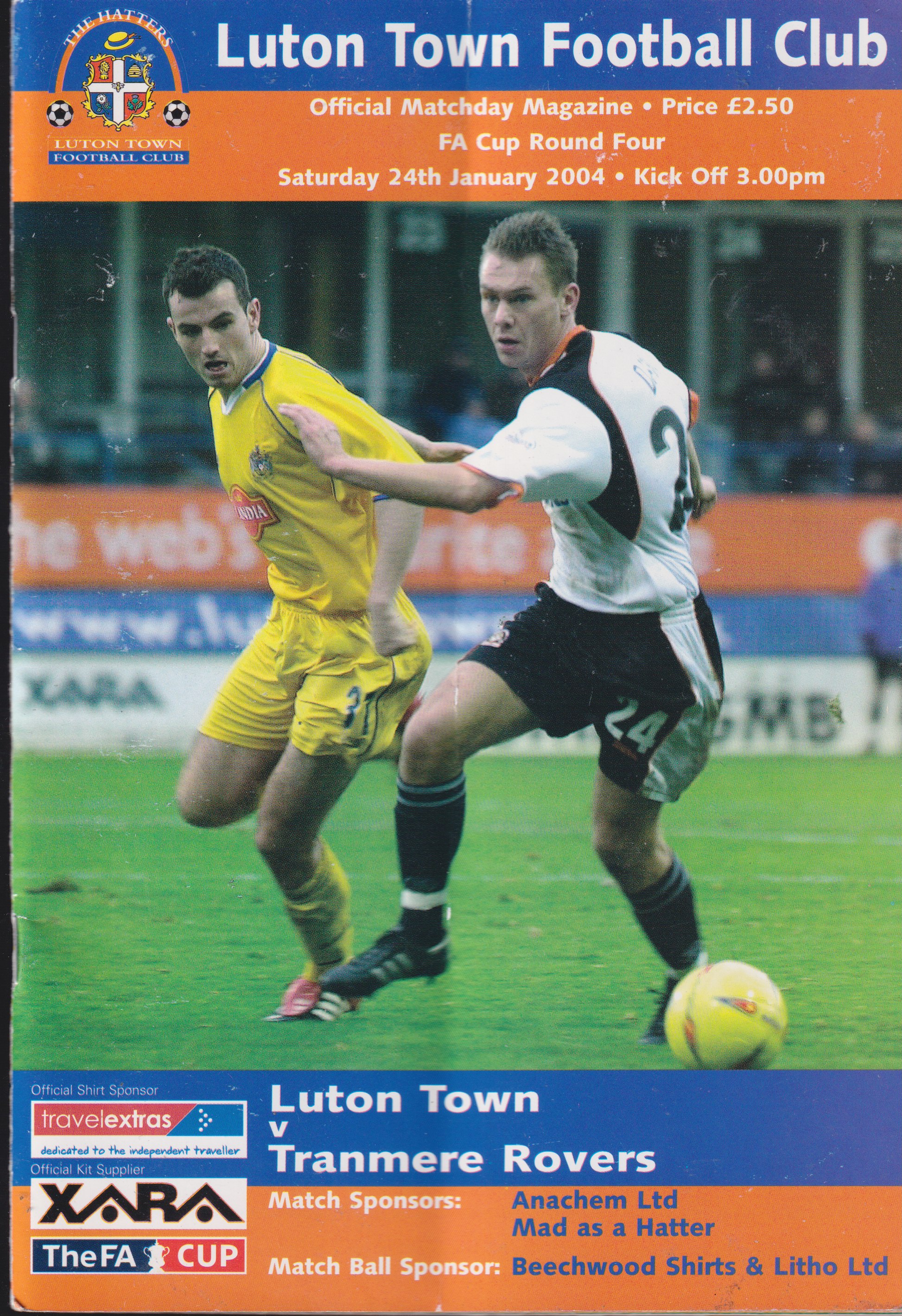 Match Programme for 24/01/2004
