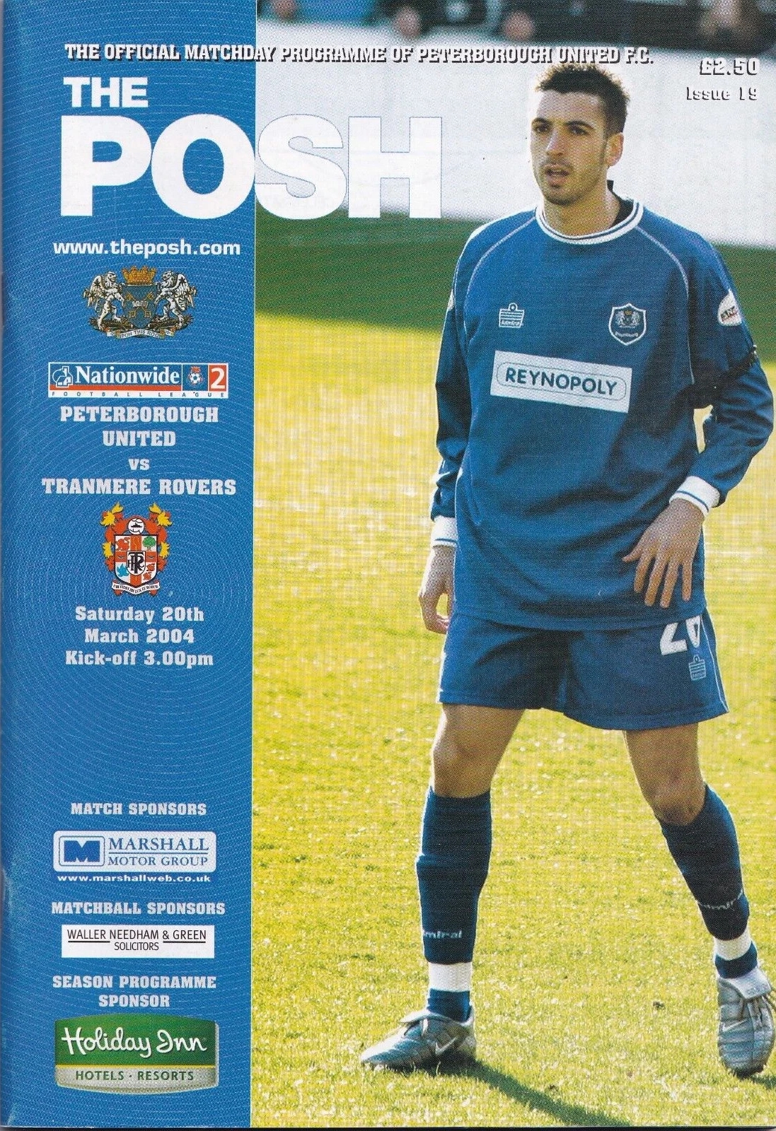 Match Programme for 20/03/2004