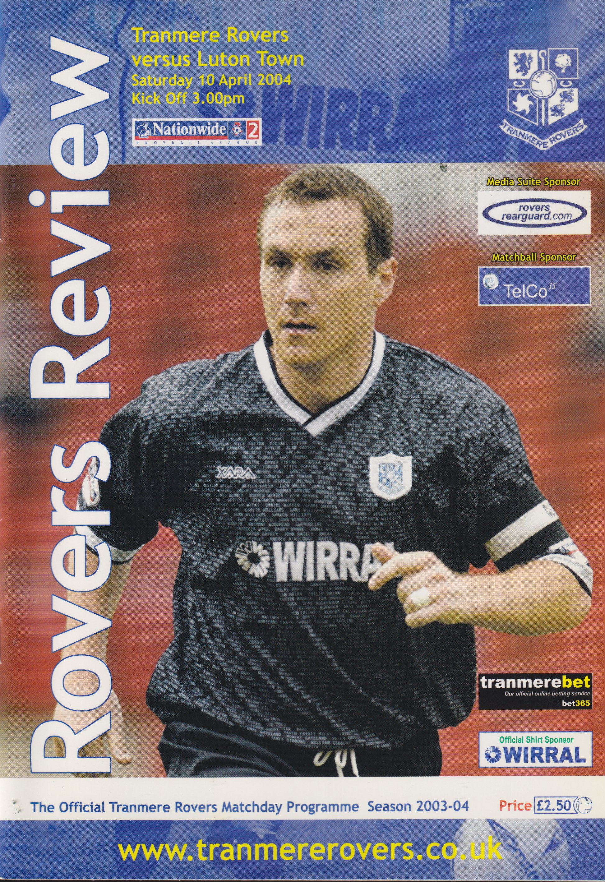Match Programme for 10/04/2004