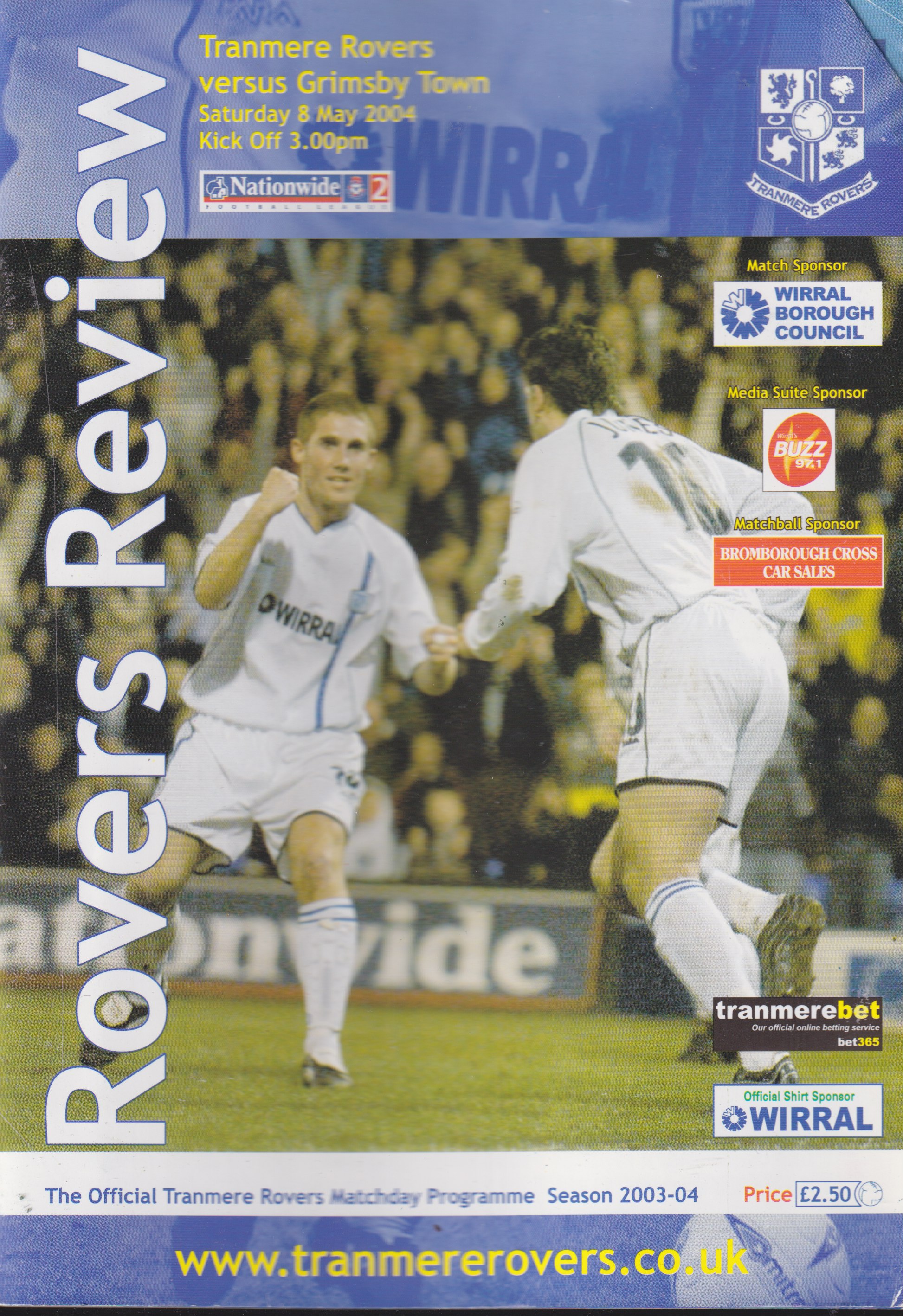Match Programme for 08/05/2004
