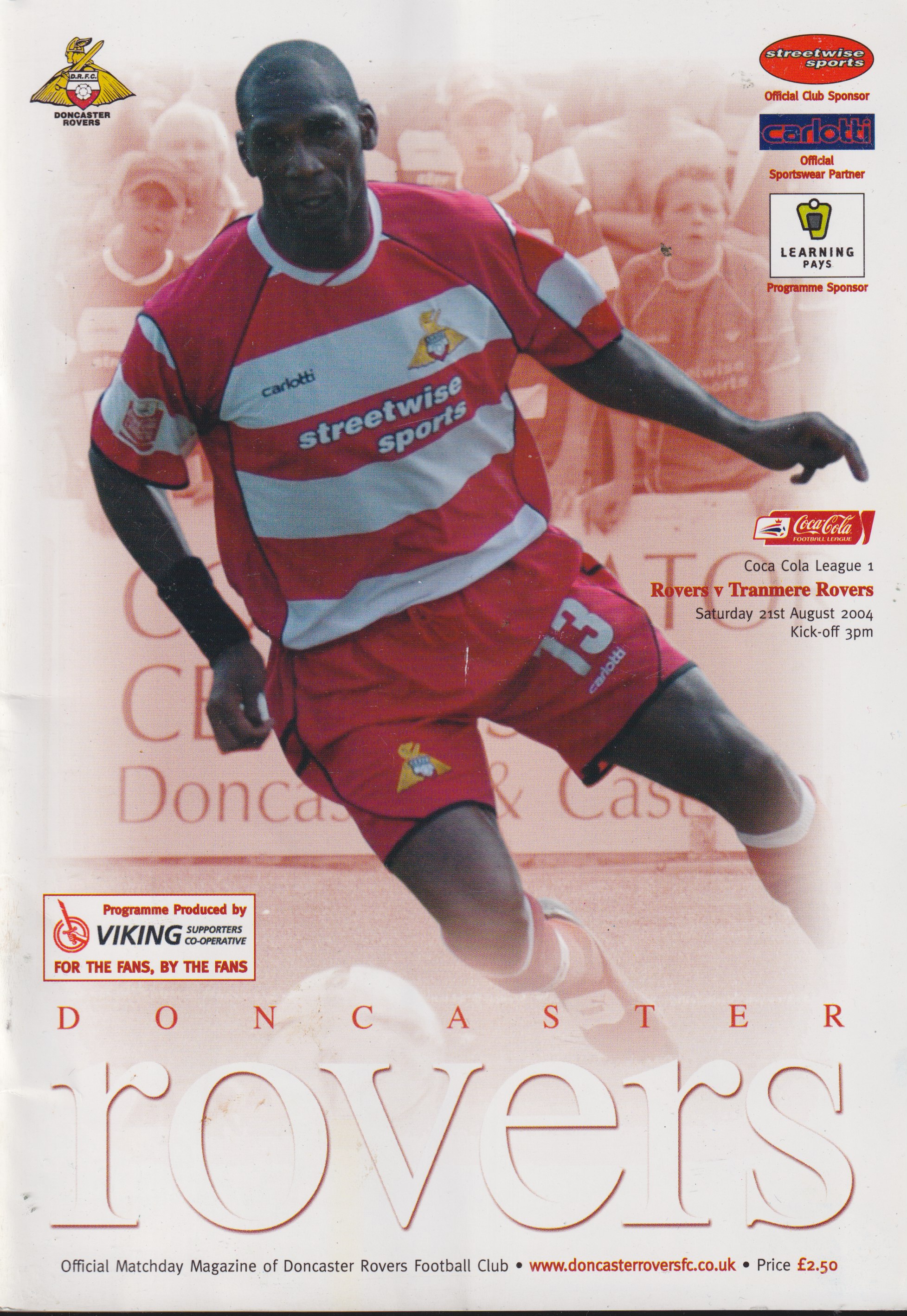 Match Programme for 21/08/2004