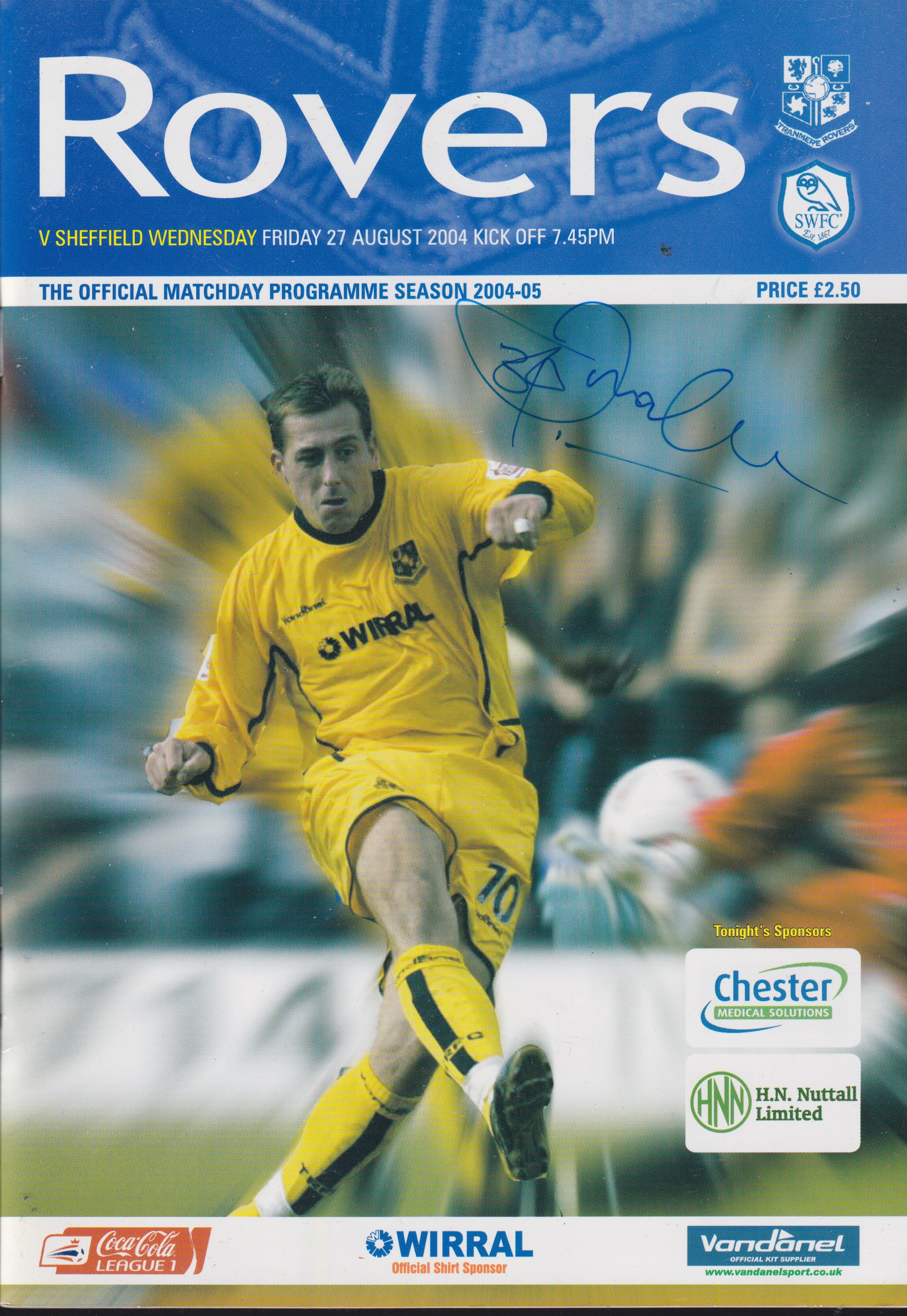 Match Programme for 27/08/2004