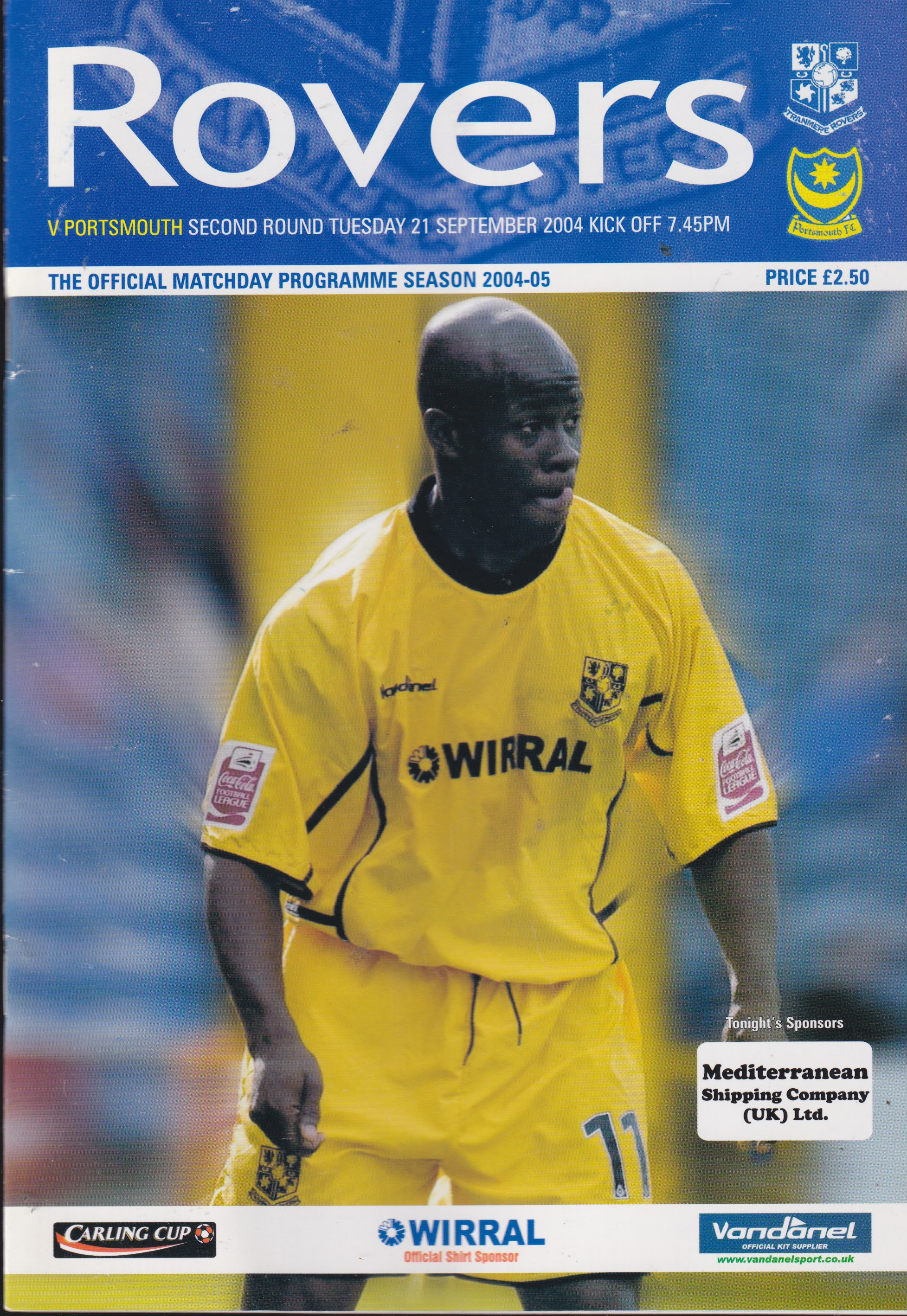 Match Programme for 21/09/2004