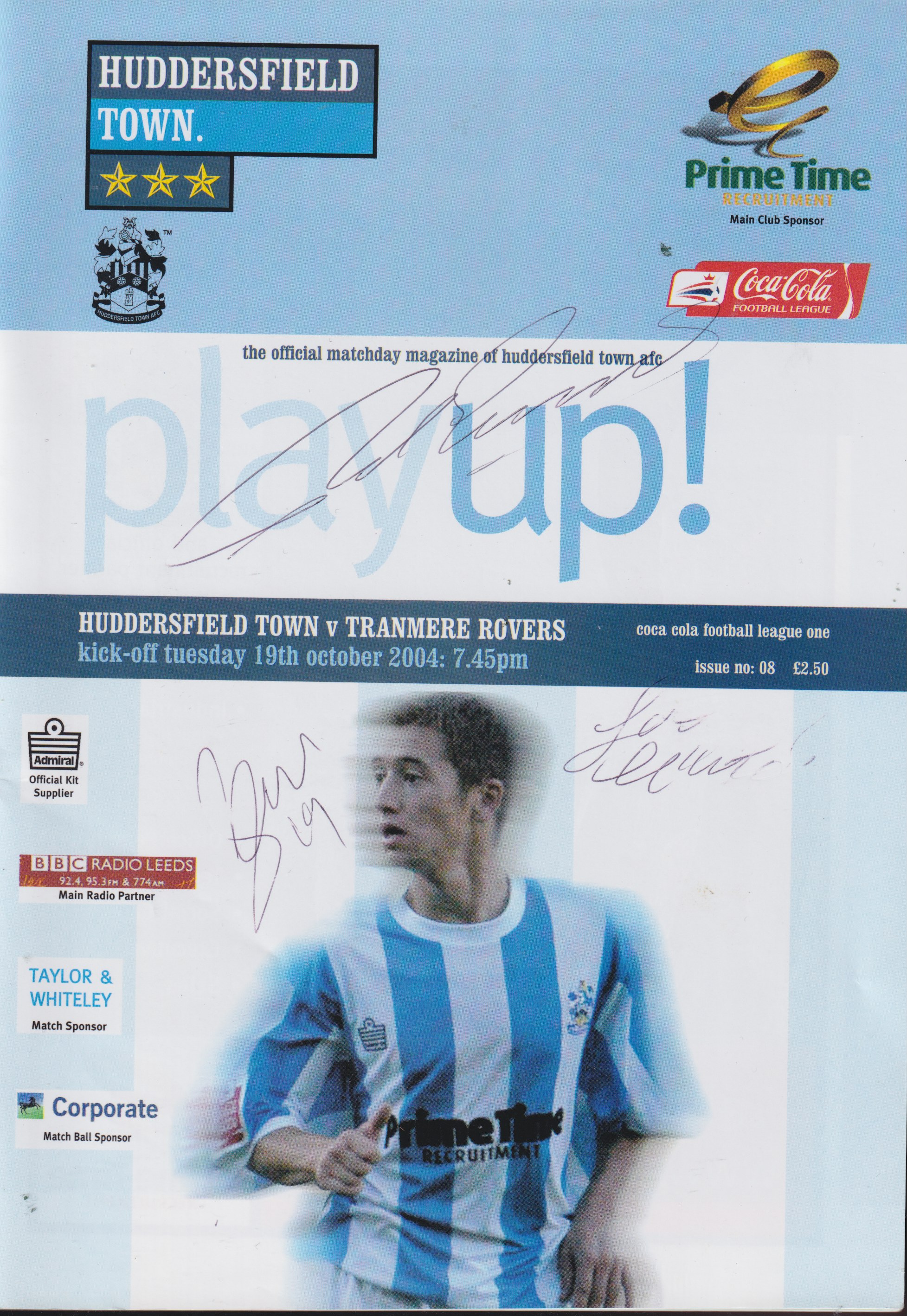 Match Programme for 19/10/2004