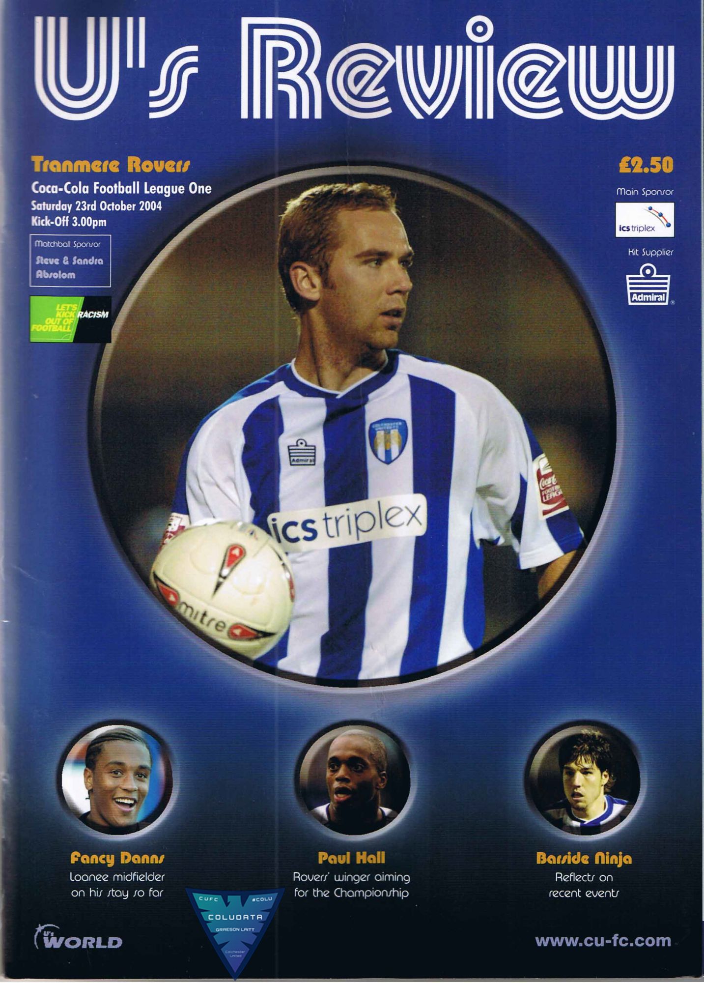 Match Programme for 23/10/2004