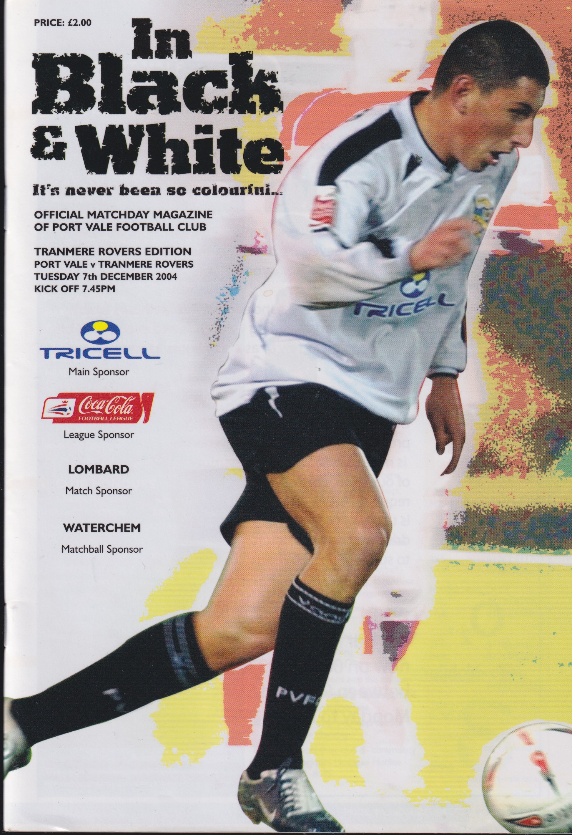 Match Programme for 07/12/2004
