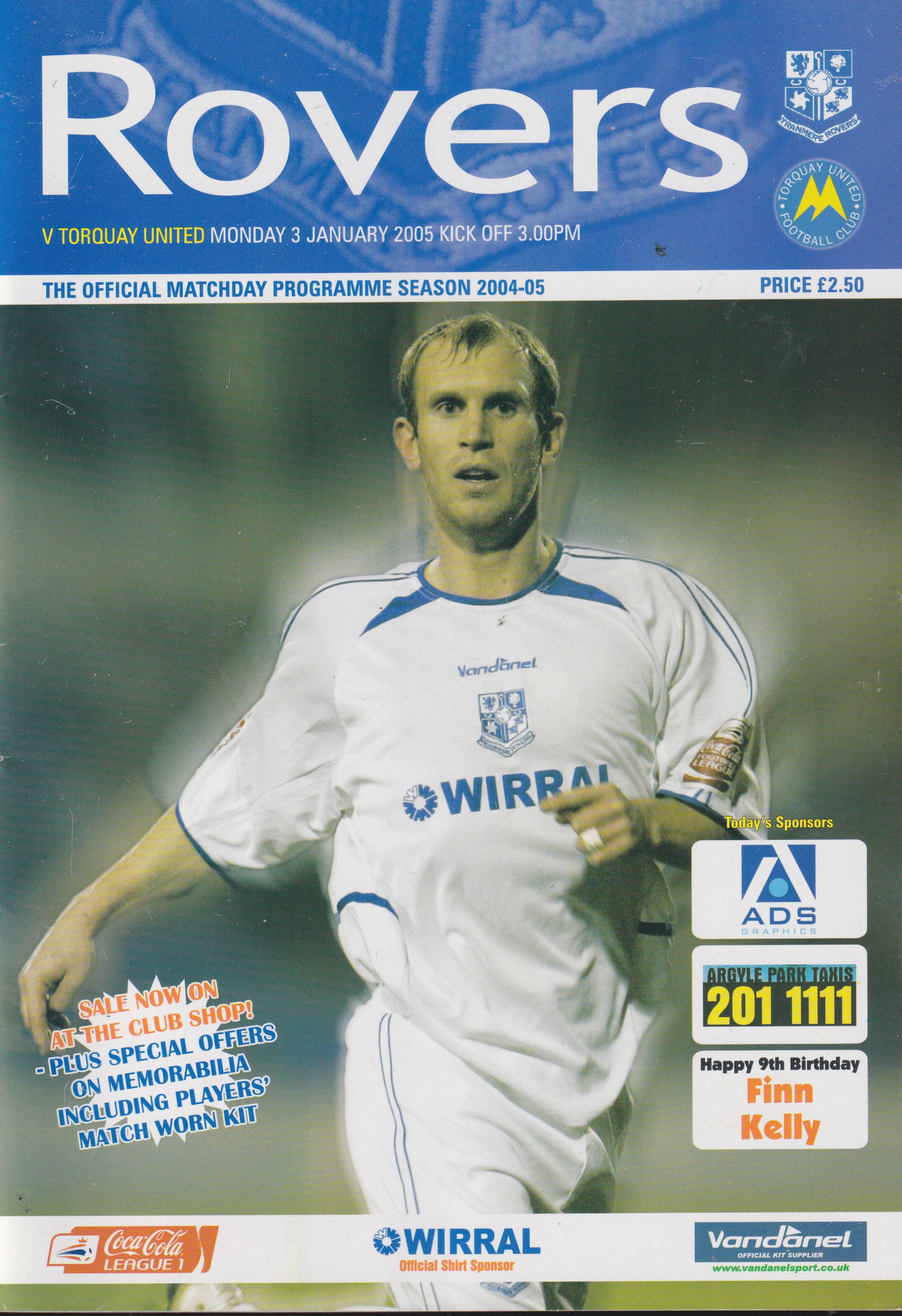 Match Programme for 03/01/2005