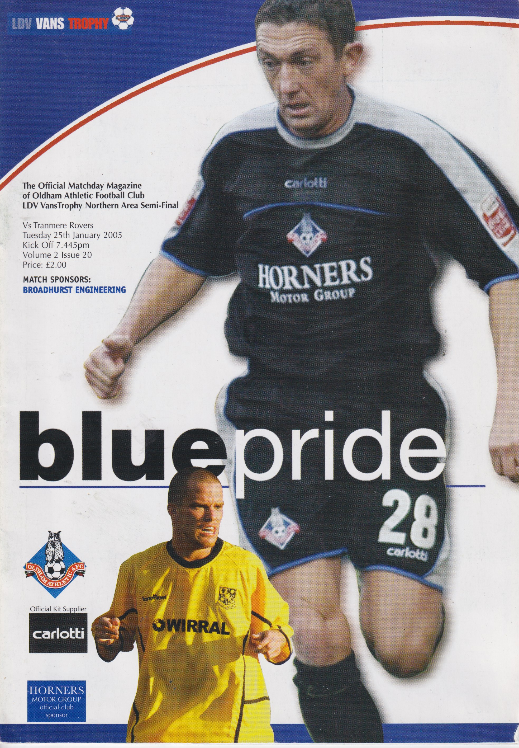 Match Programme for 25/01/2005