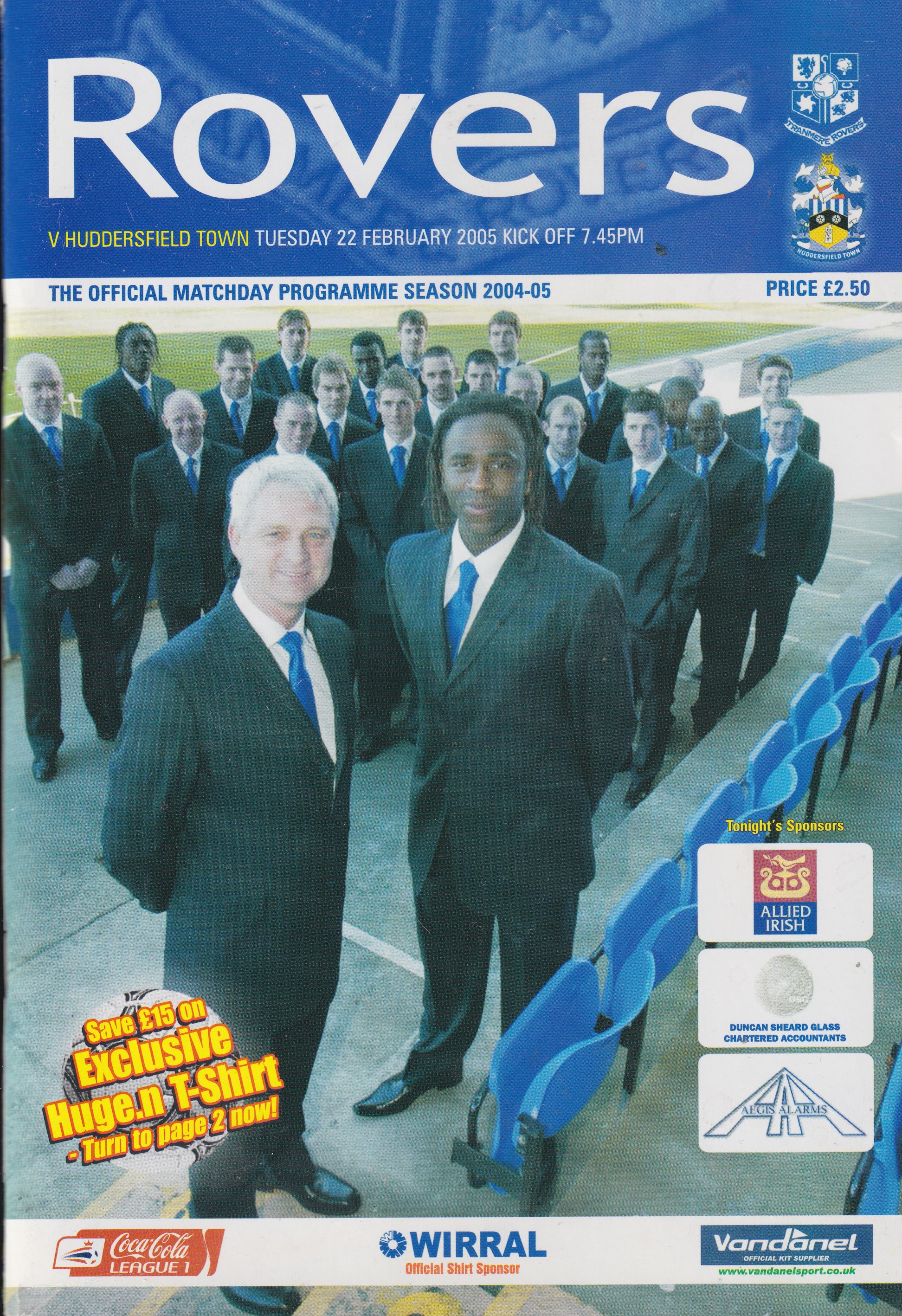Match Programme for 22/02/2005
