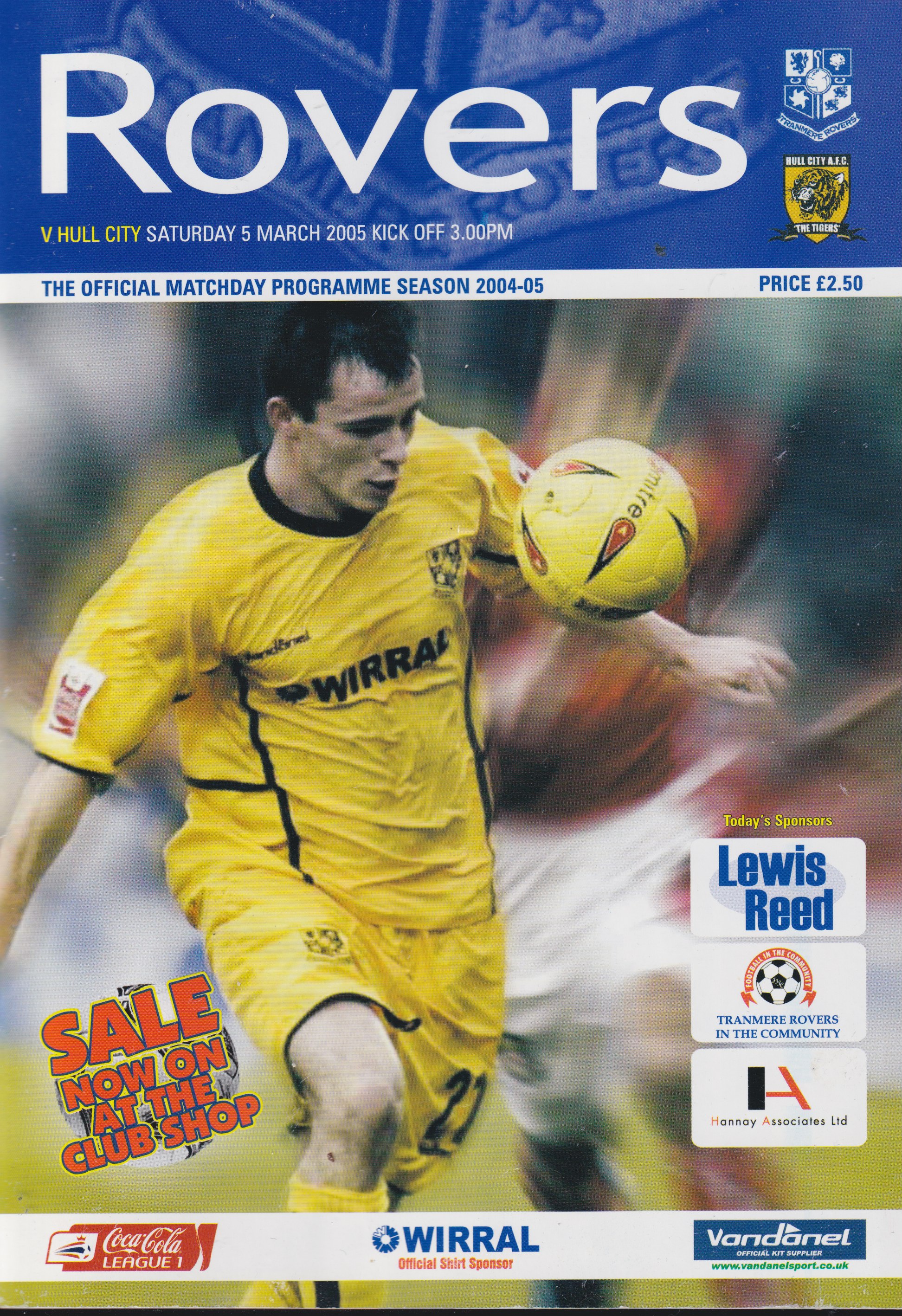 Match Programme for 05/03/2005