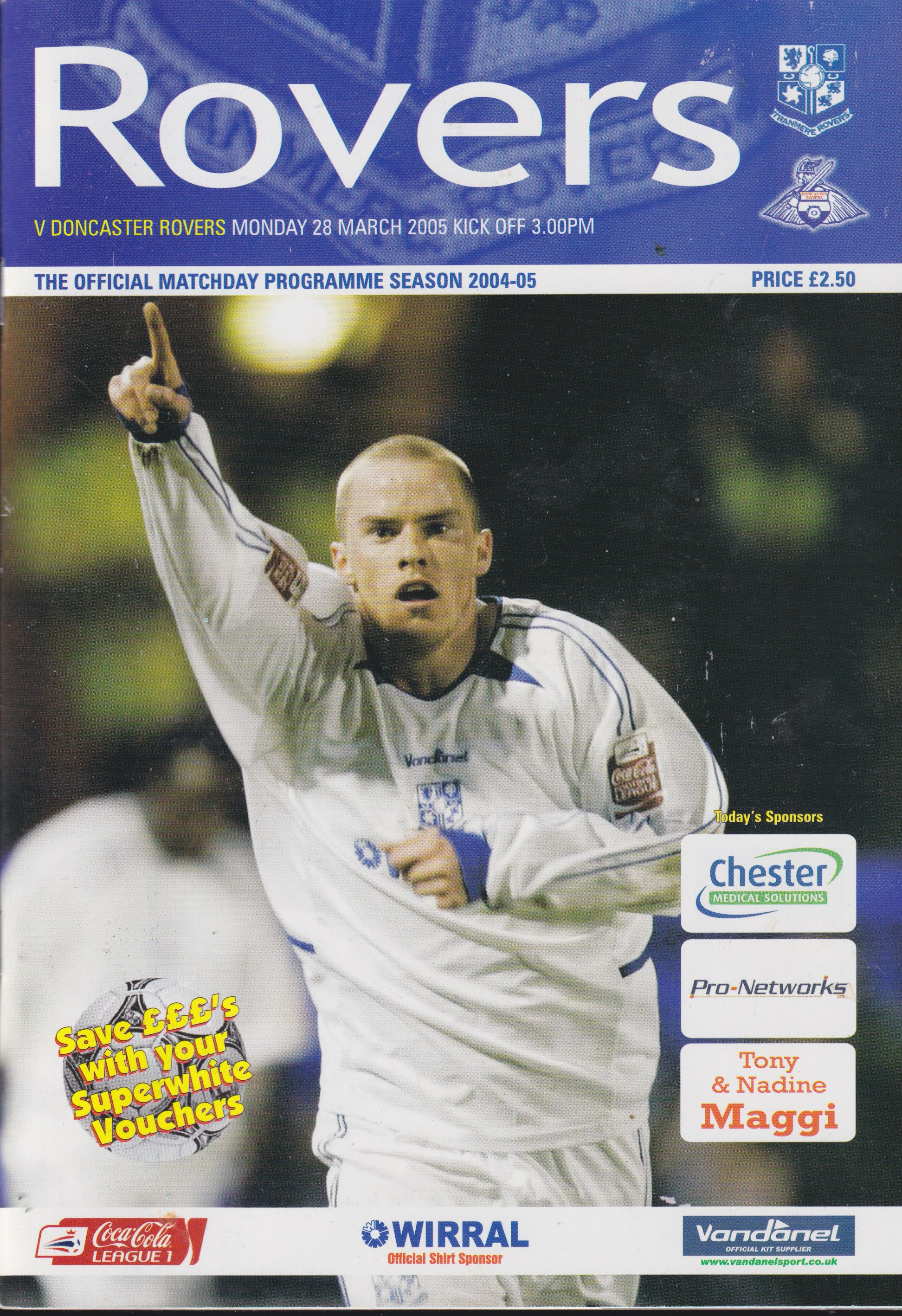 Match Programme for 28/03/2005