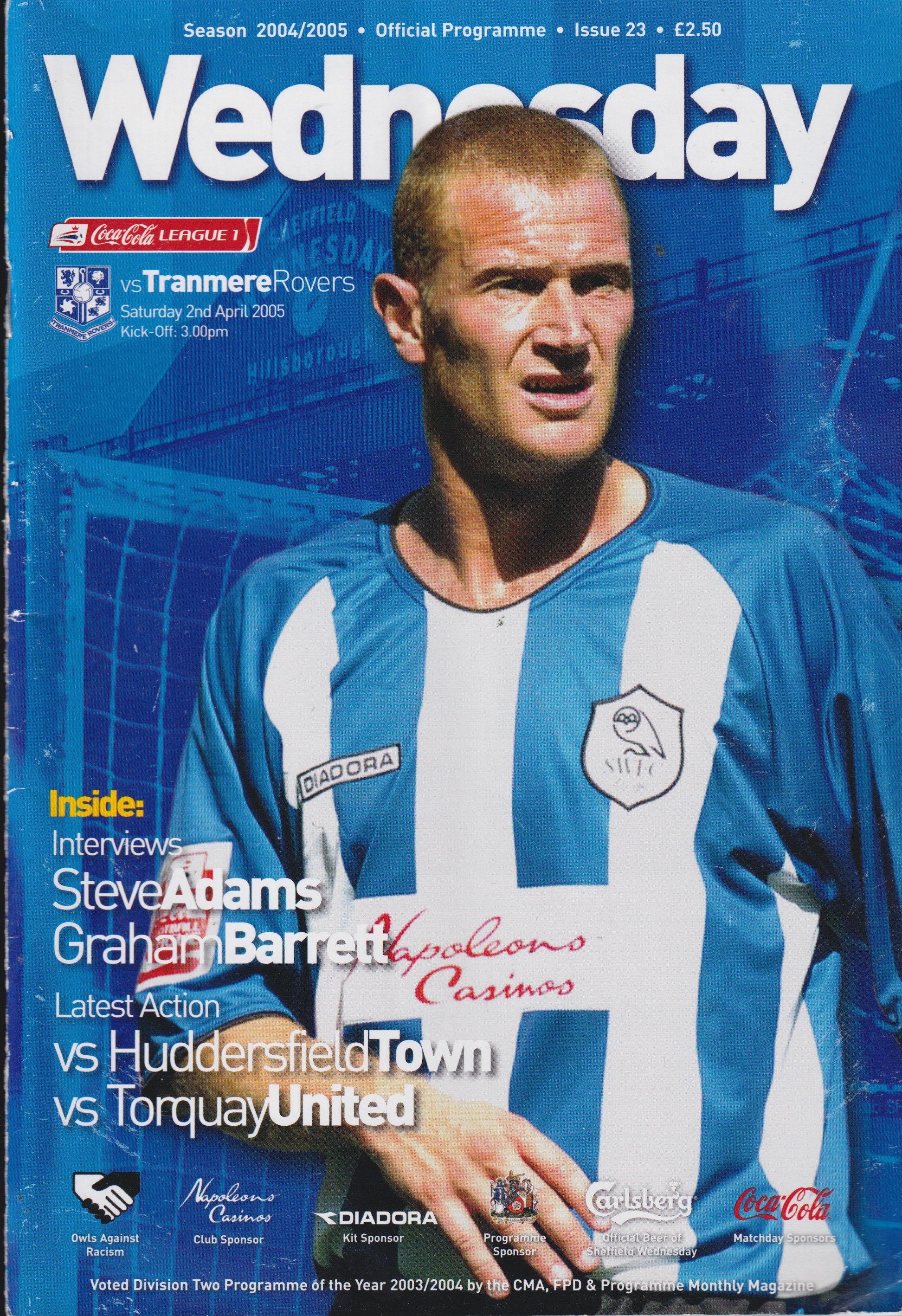 Match Programme for 02/04/2005