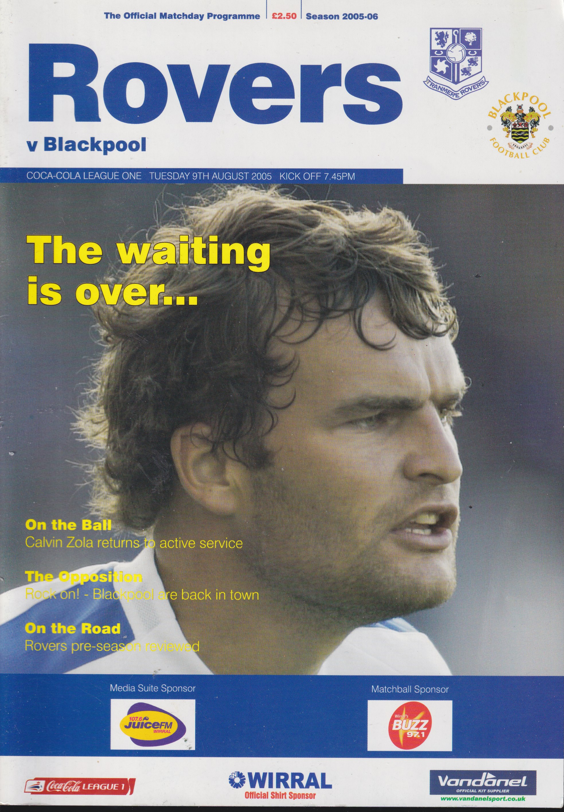 Match Programme for 09/08/2005