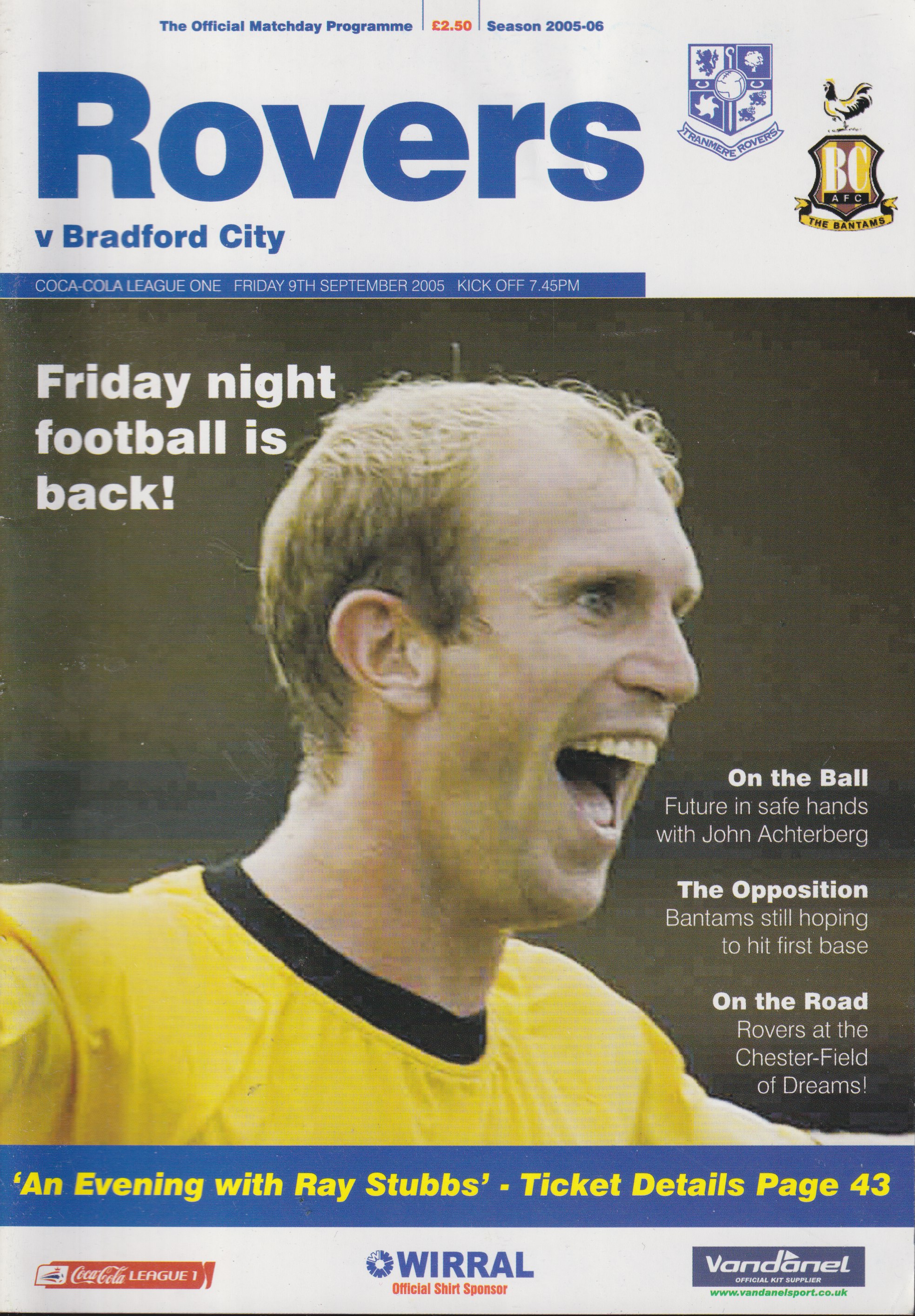 Match Programme for 09/09/2005