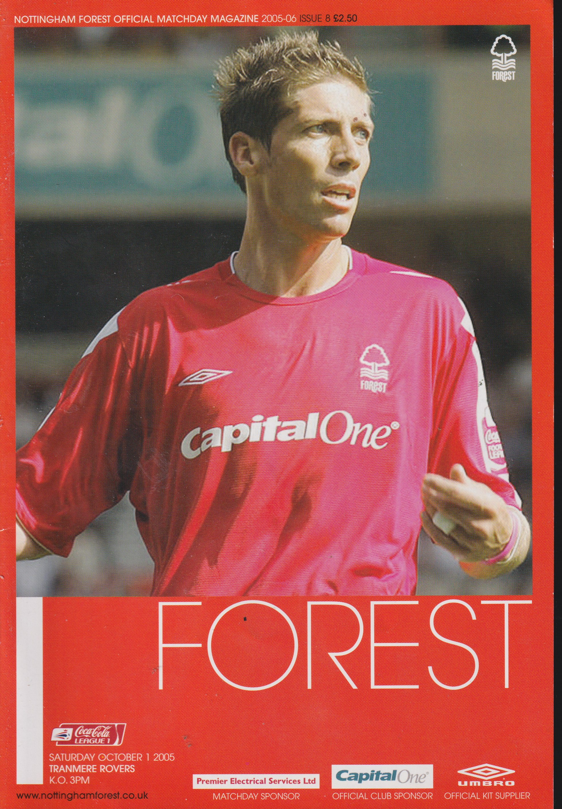 Match Programme for 01/10/2005
