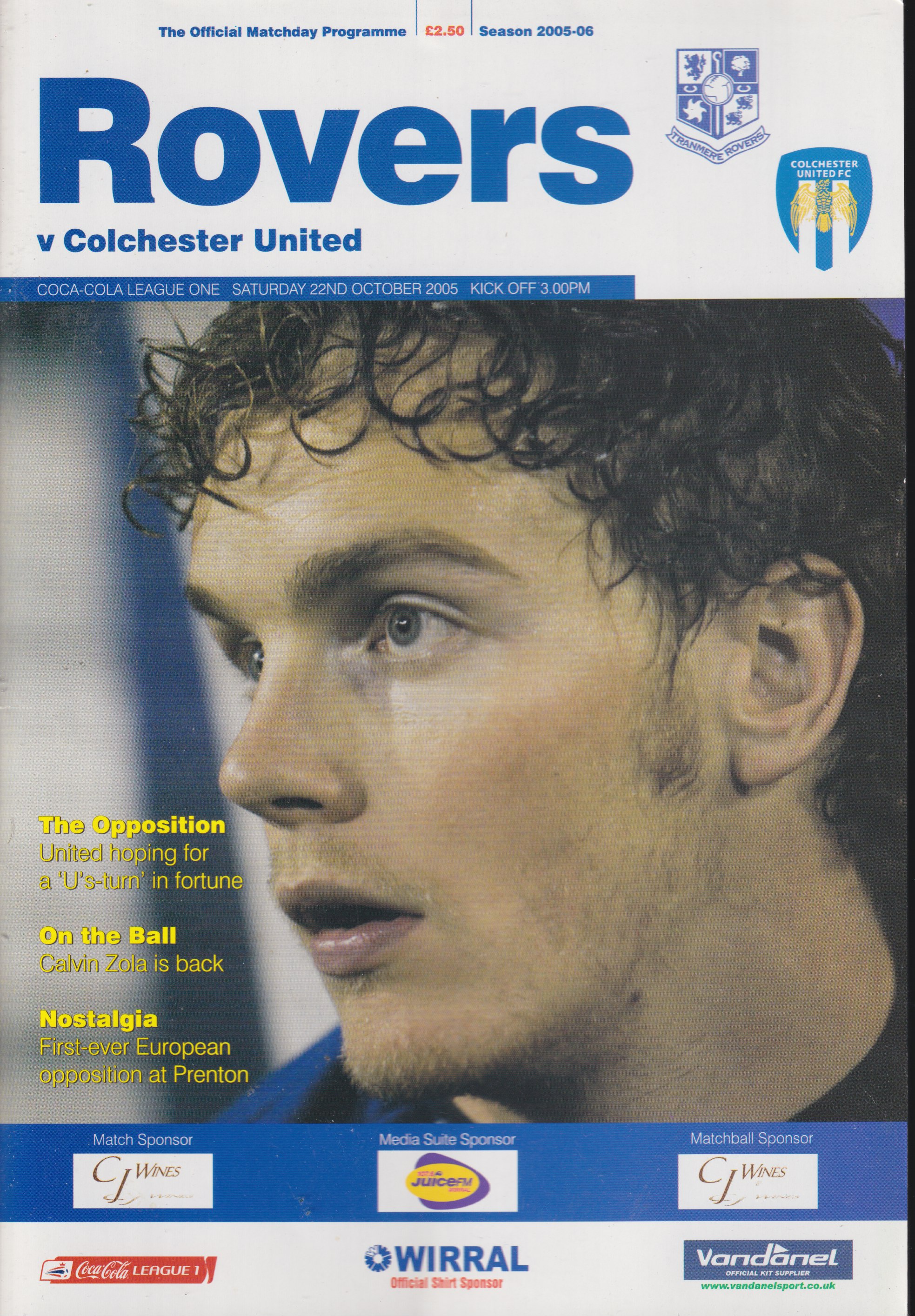 Match Programme for 22/10/2005