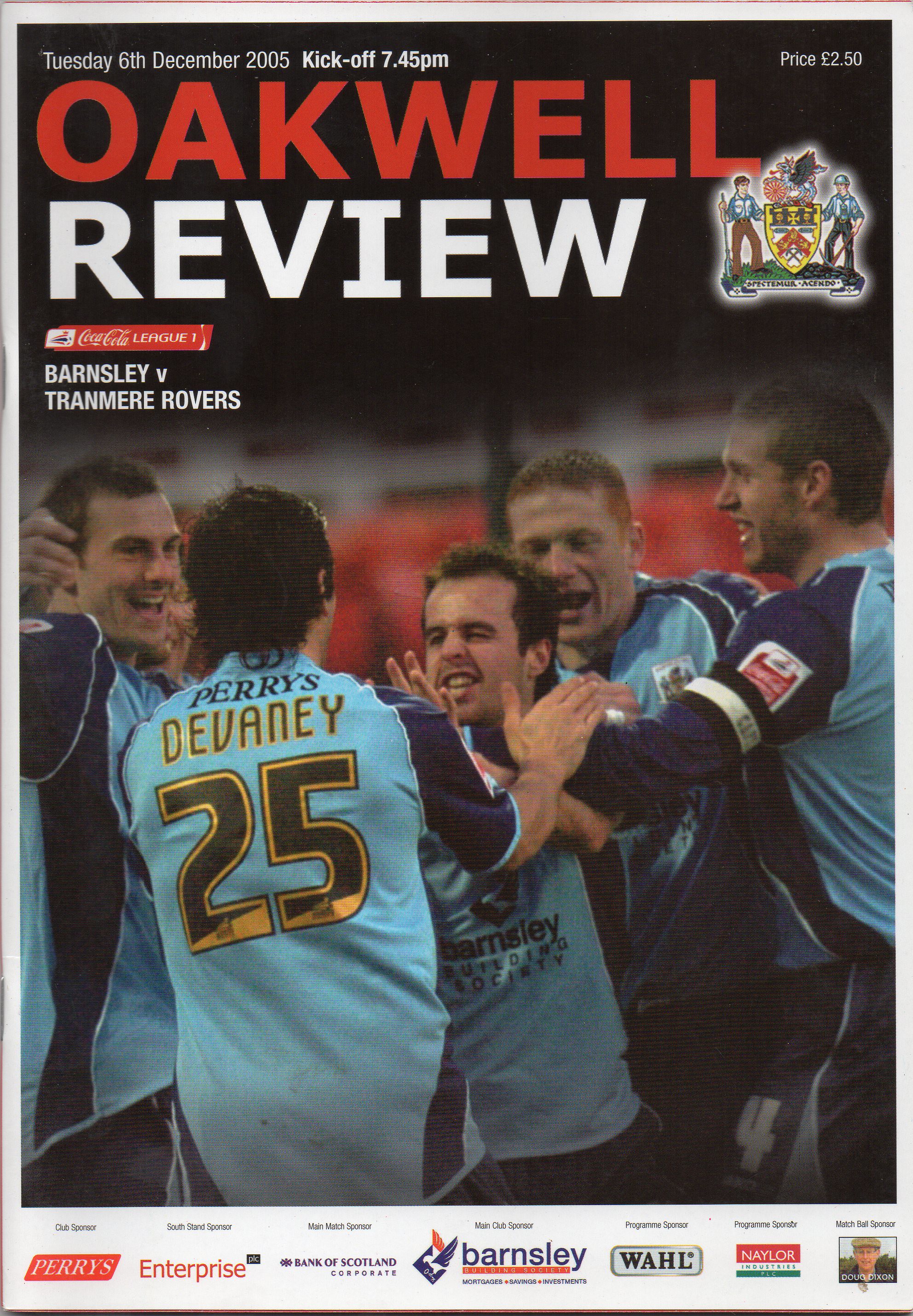 Match Programme for 06/12/2005