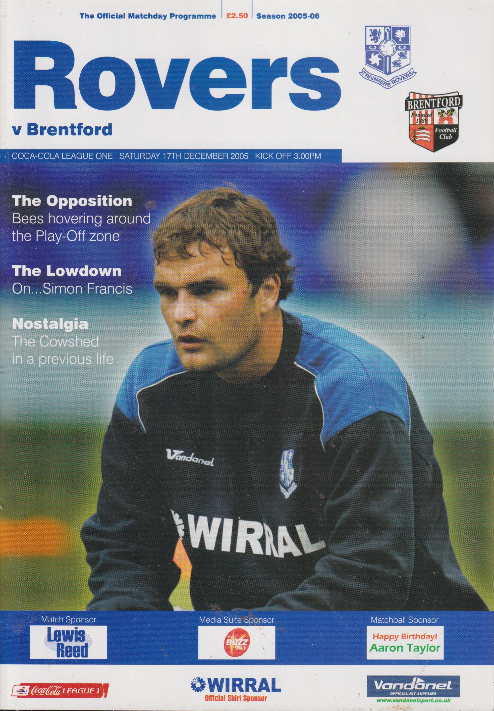 Match Programme for 17/12/2005