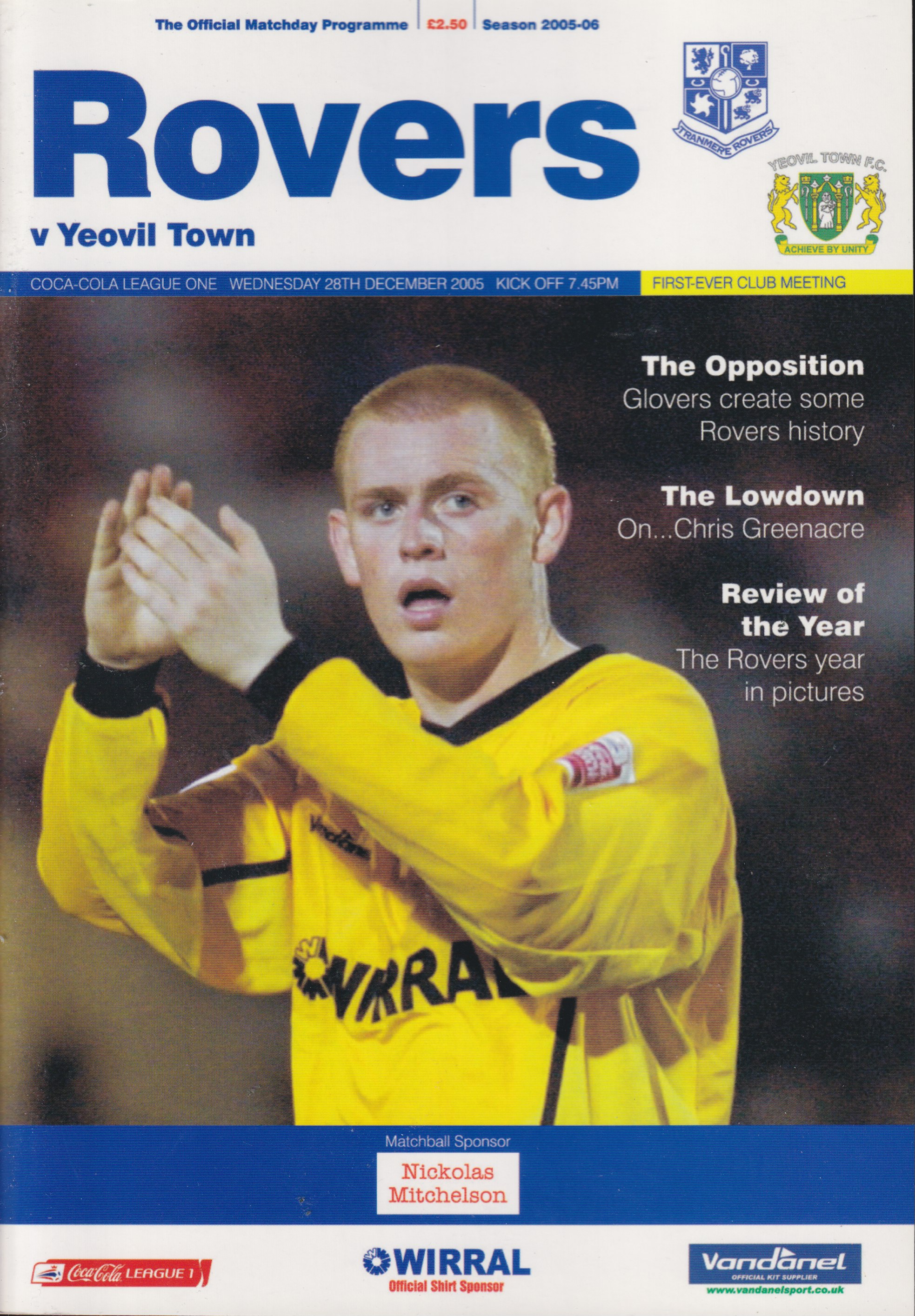 Match Programme for 28/12/2005