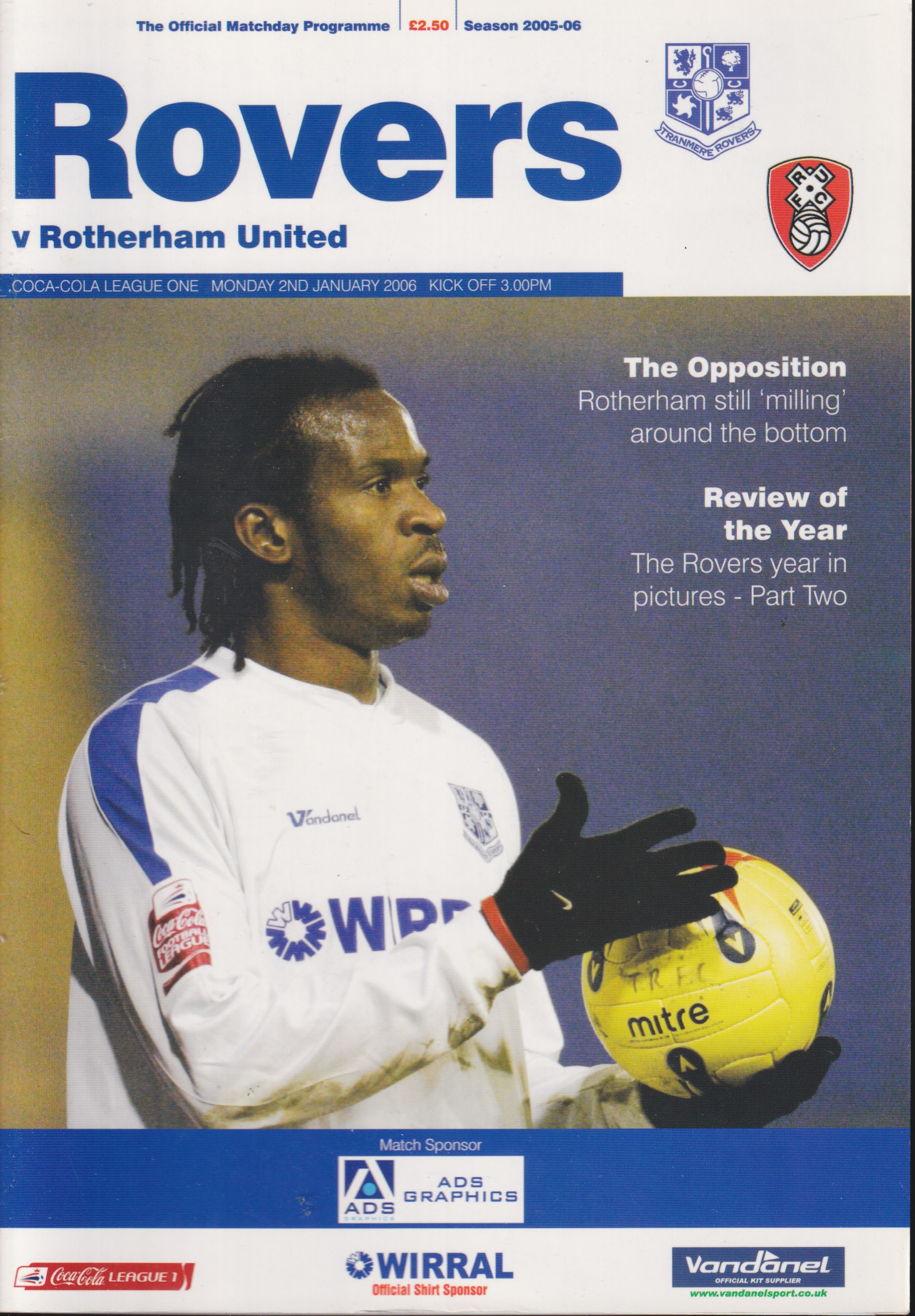 Match Programme for 02/01/2006