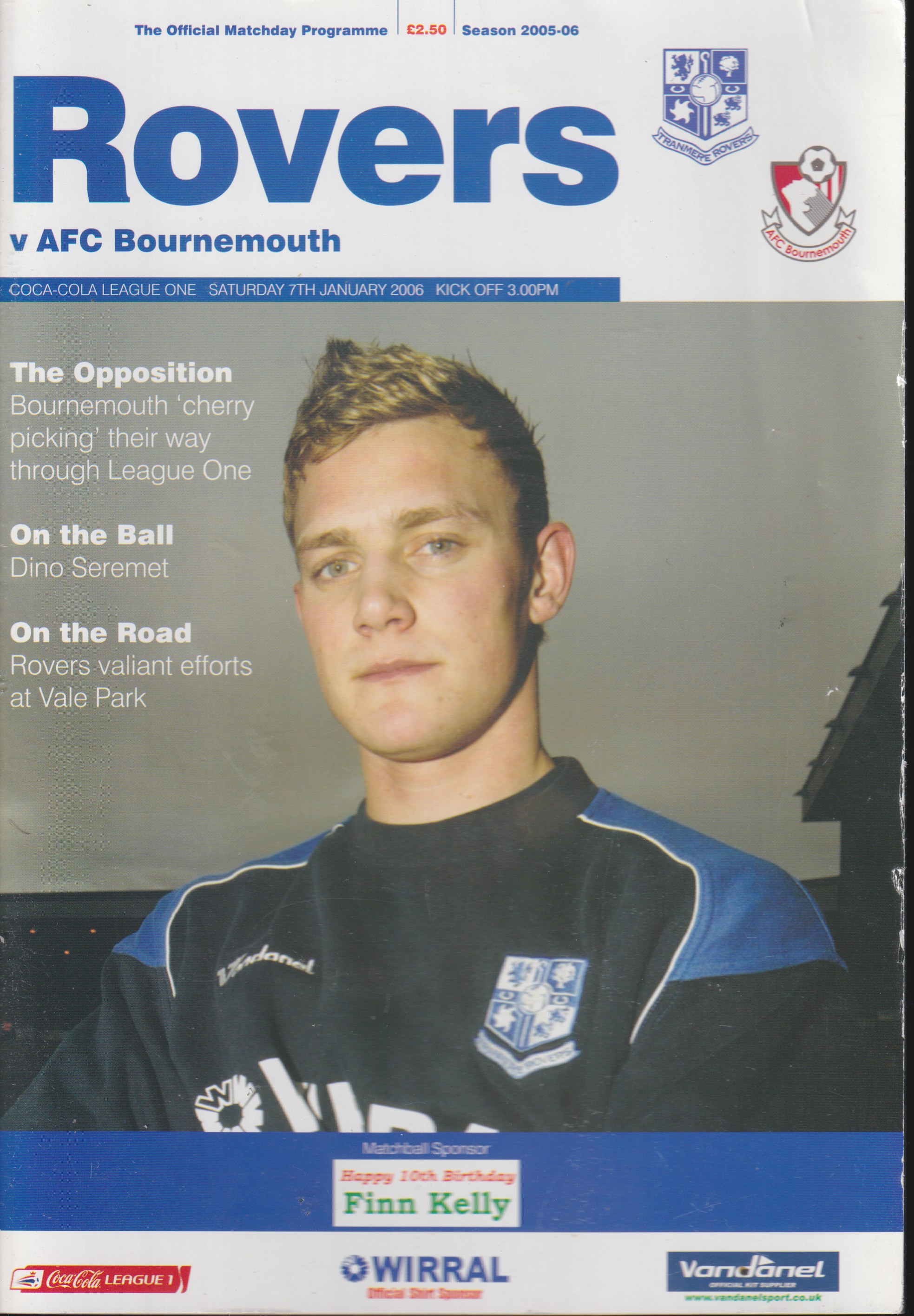 Match Programme for 07/01/2006