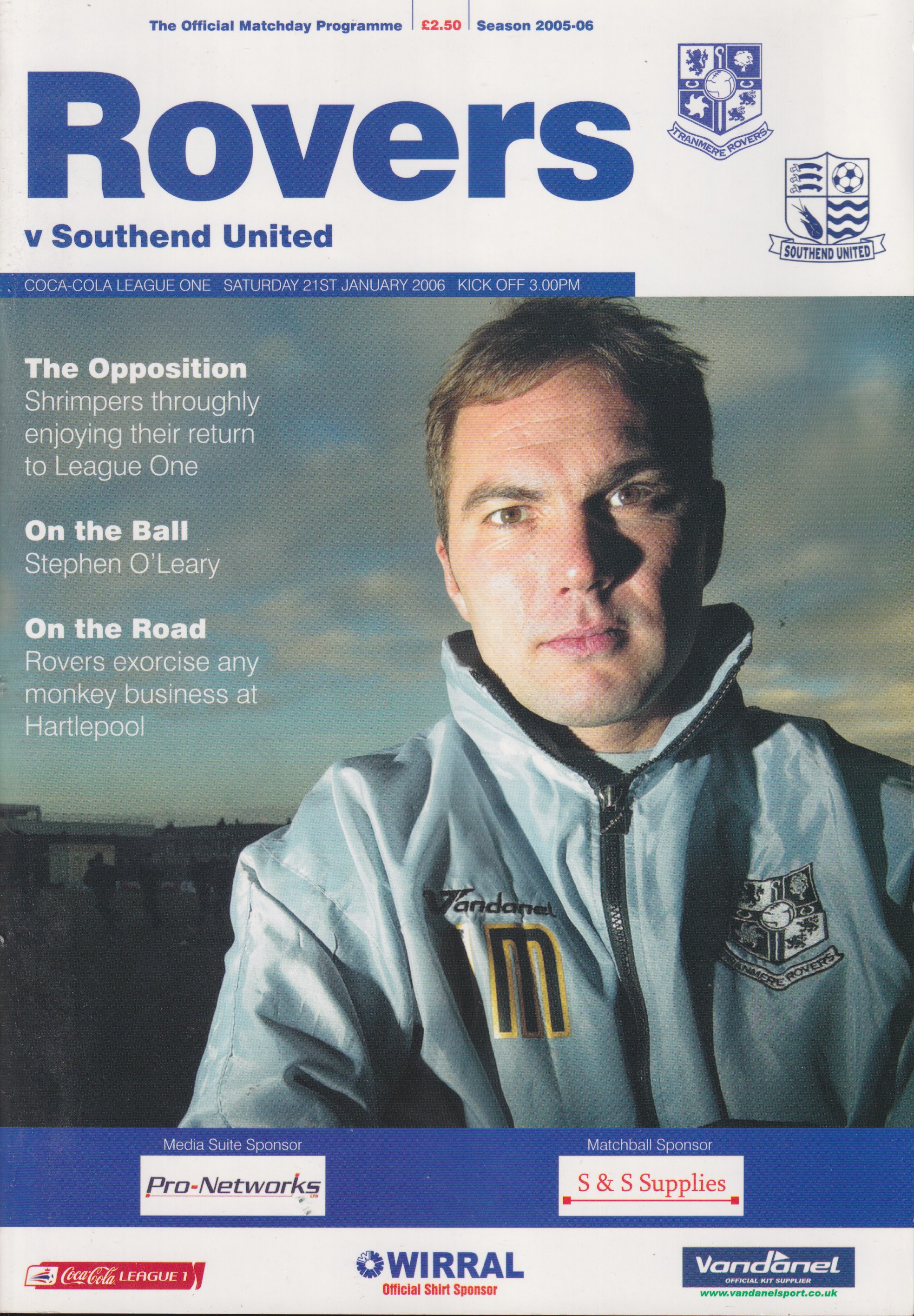 Match Programme for 21/01/2006