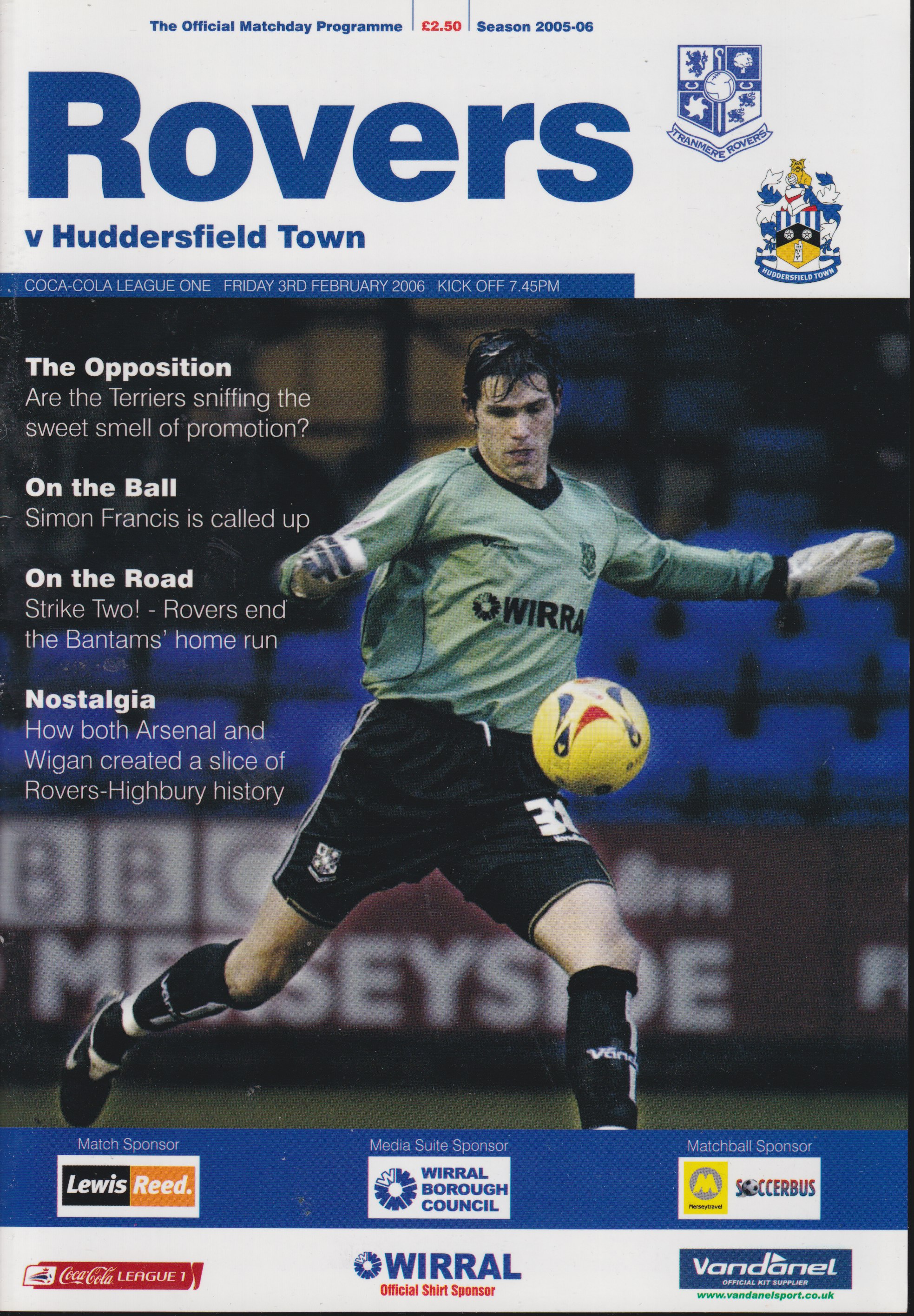 Match Programme for 03/02/2006