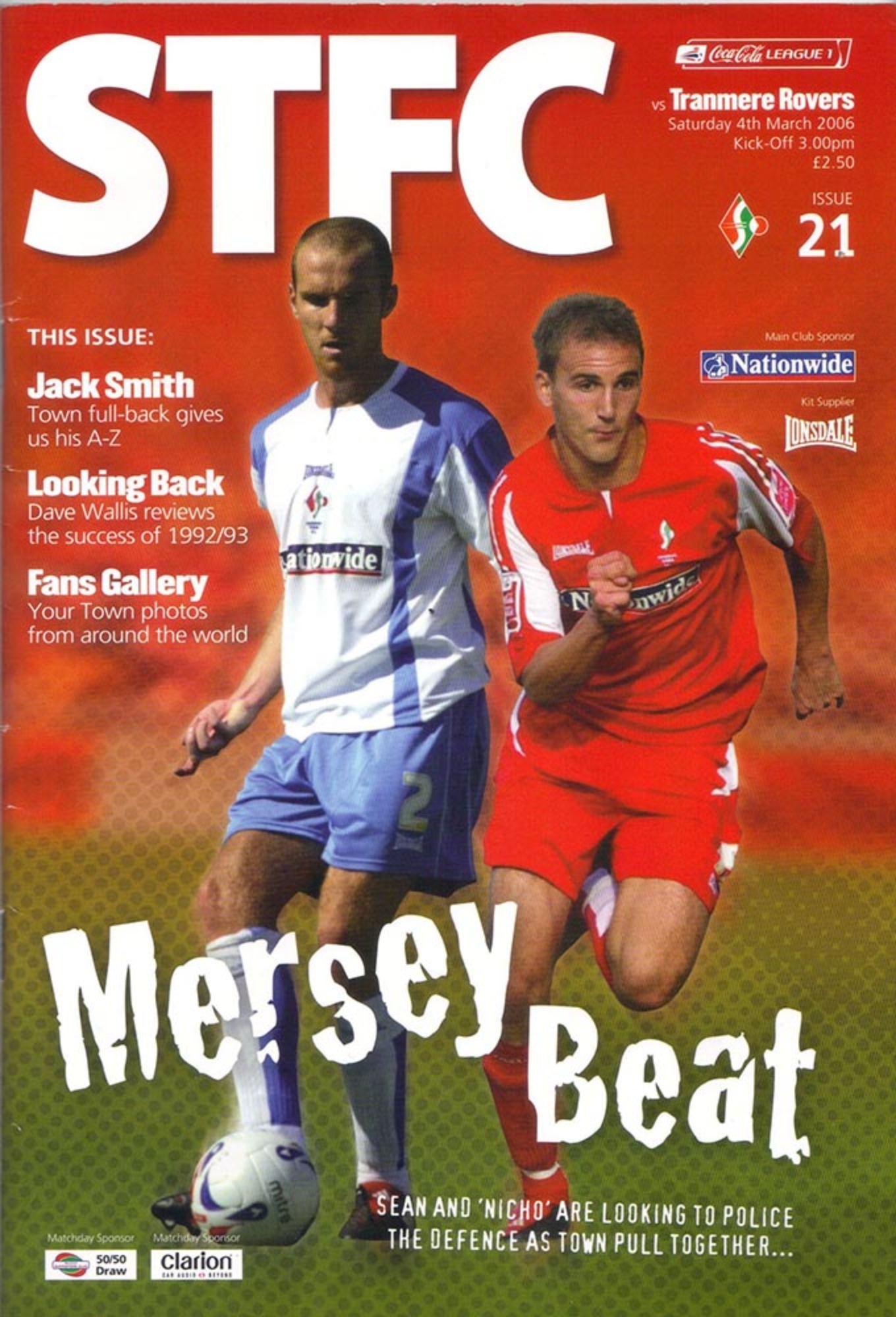 Match Programme for 07/03/2006