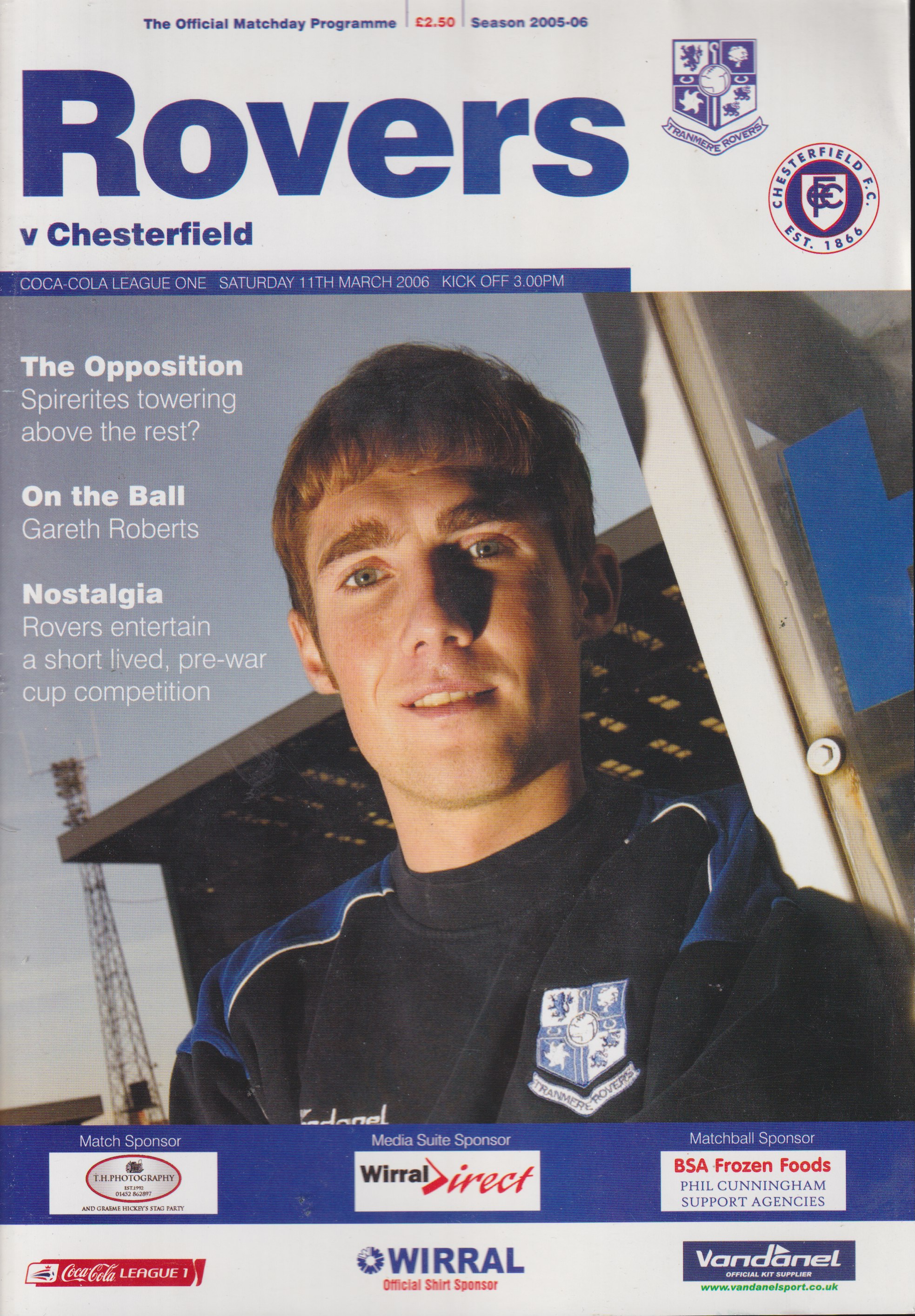 Match Programme for 11/03/2006