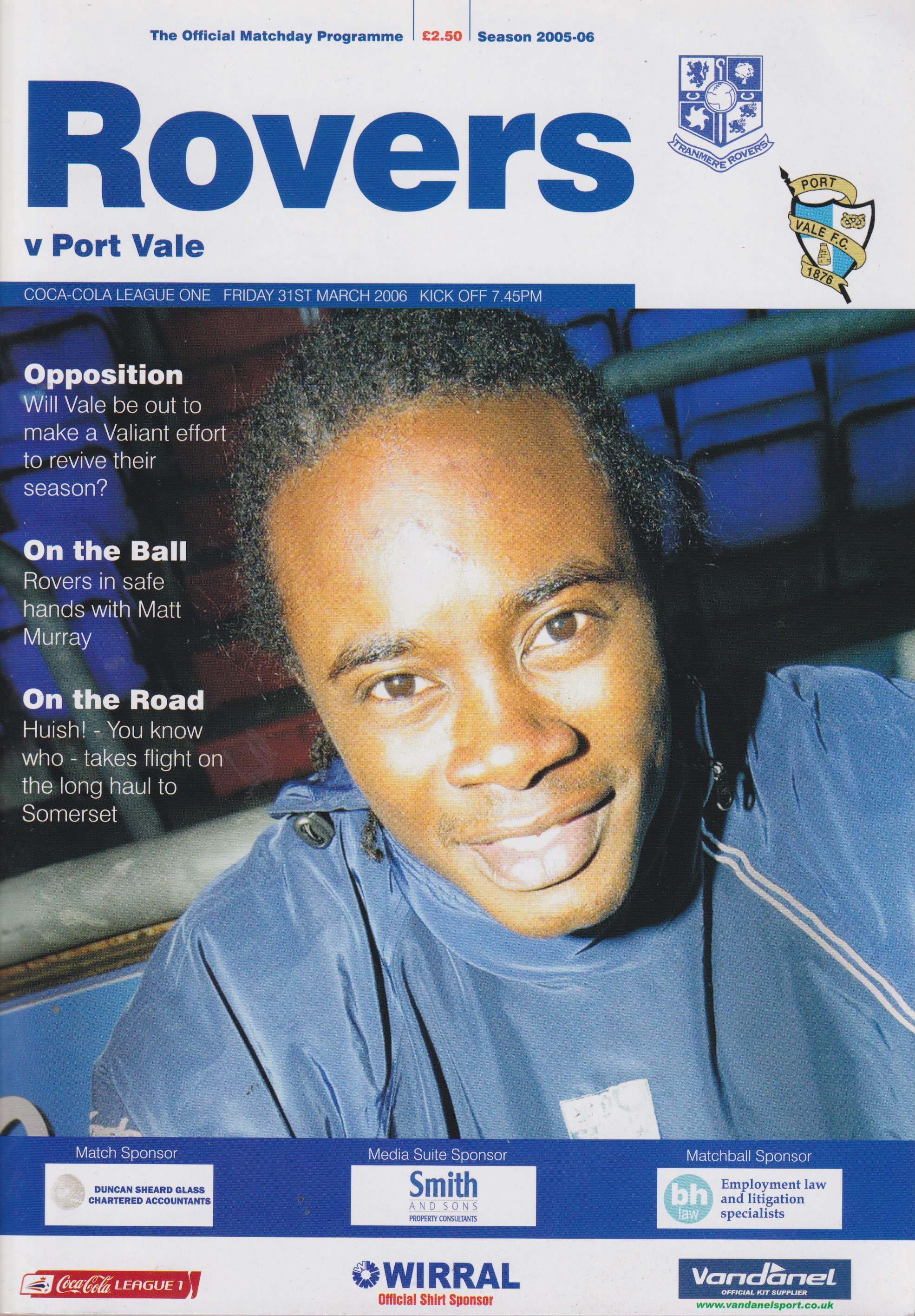 Match Programme for 31/03/2006