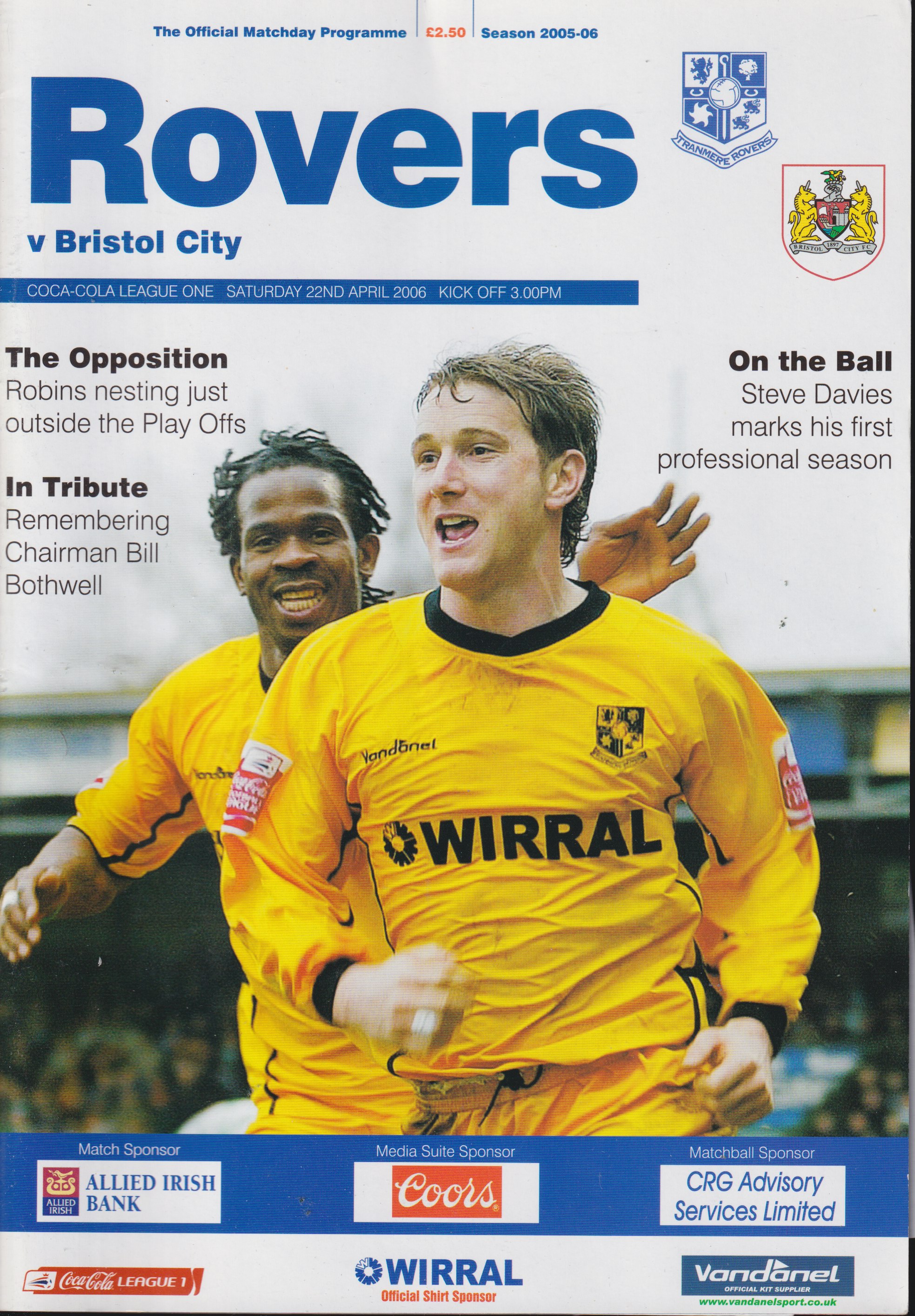 Match Programme for 22/04/2006