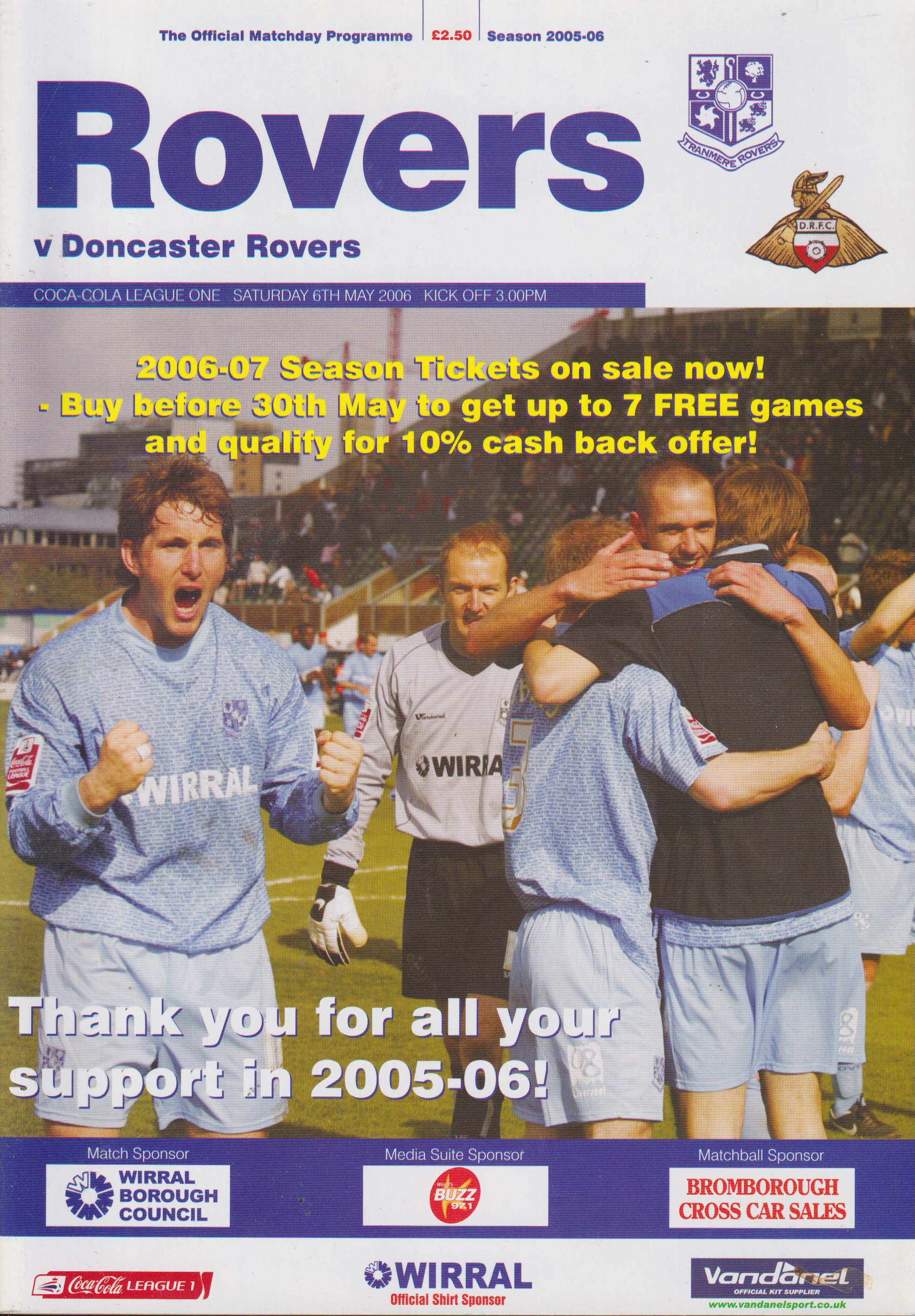 Match Programme for 06/05/2006