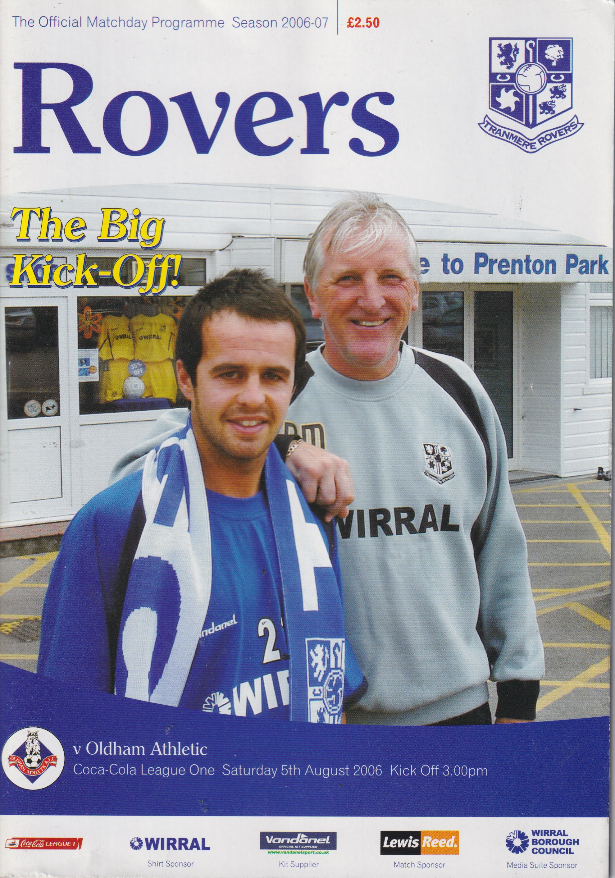 Match Programme for 05/08/2006