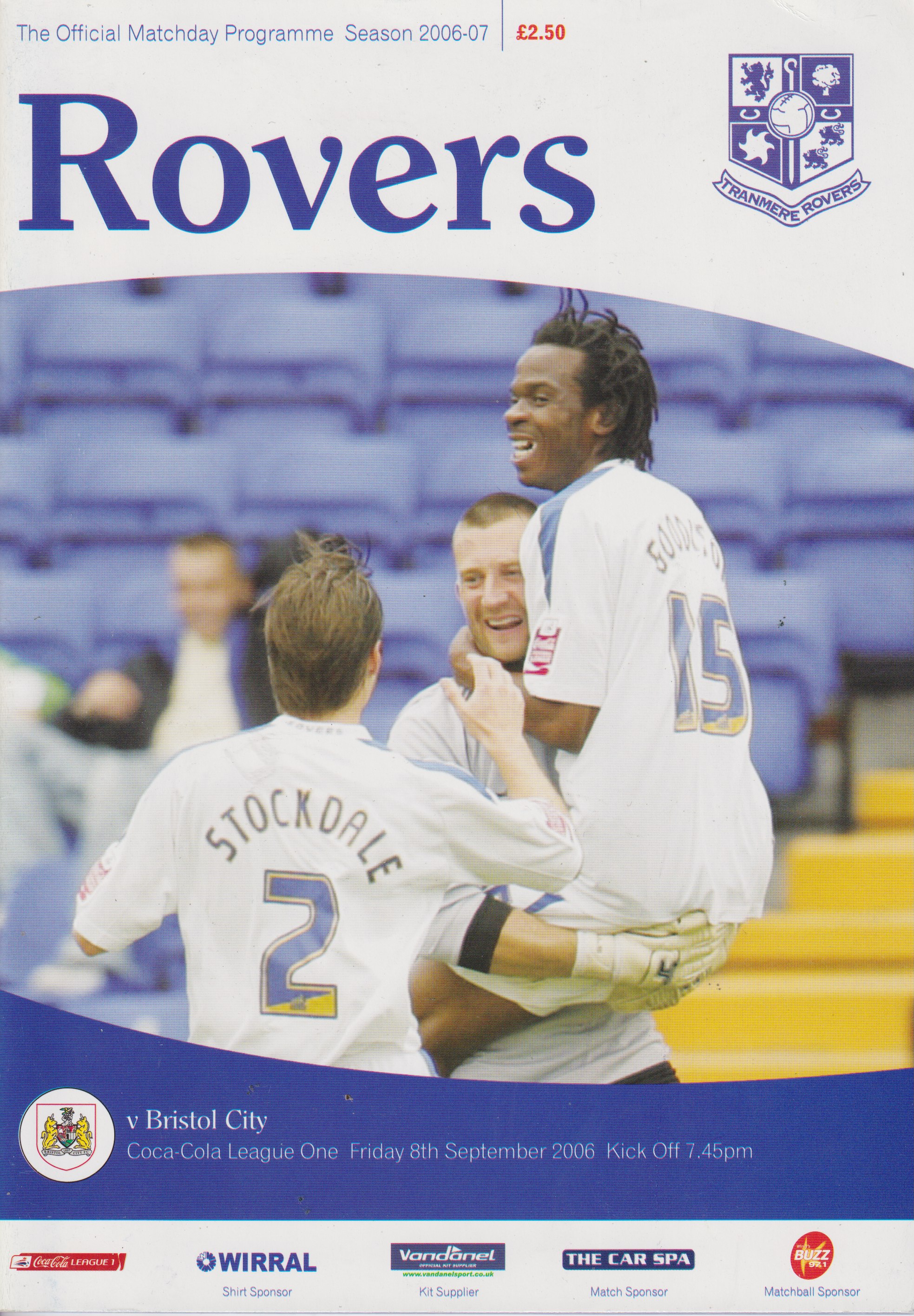 Match Programme for 08/09/2006