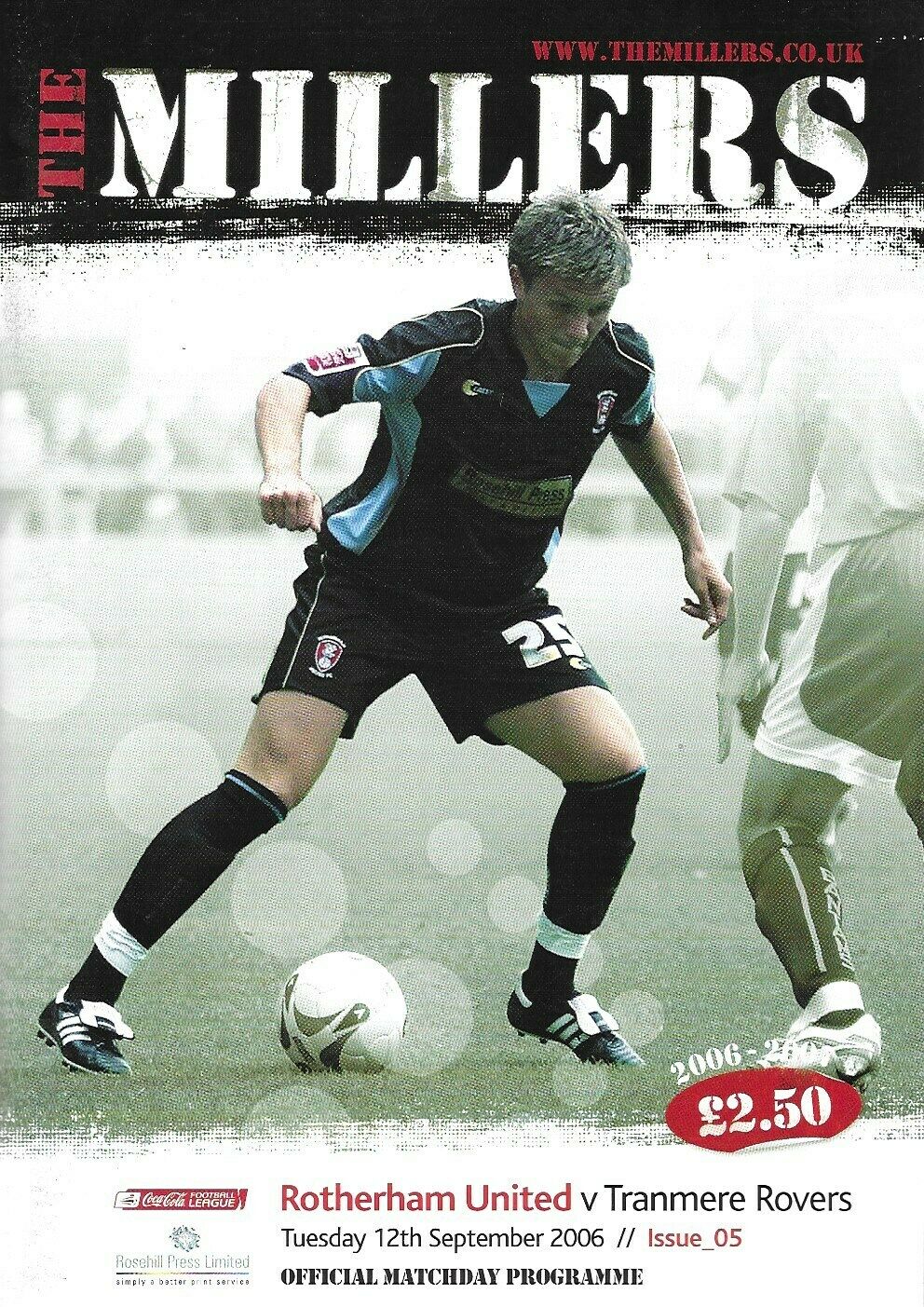 Match Programme for 12/09/2006