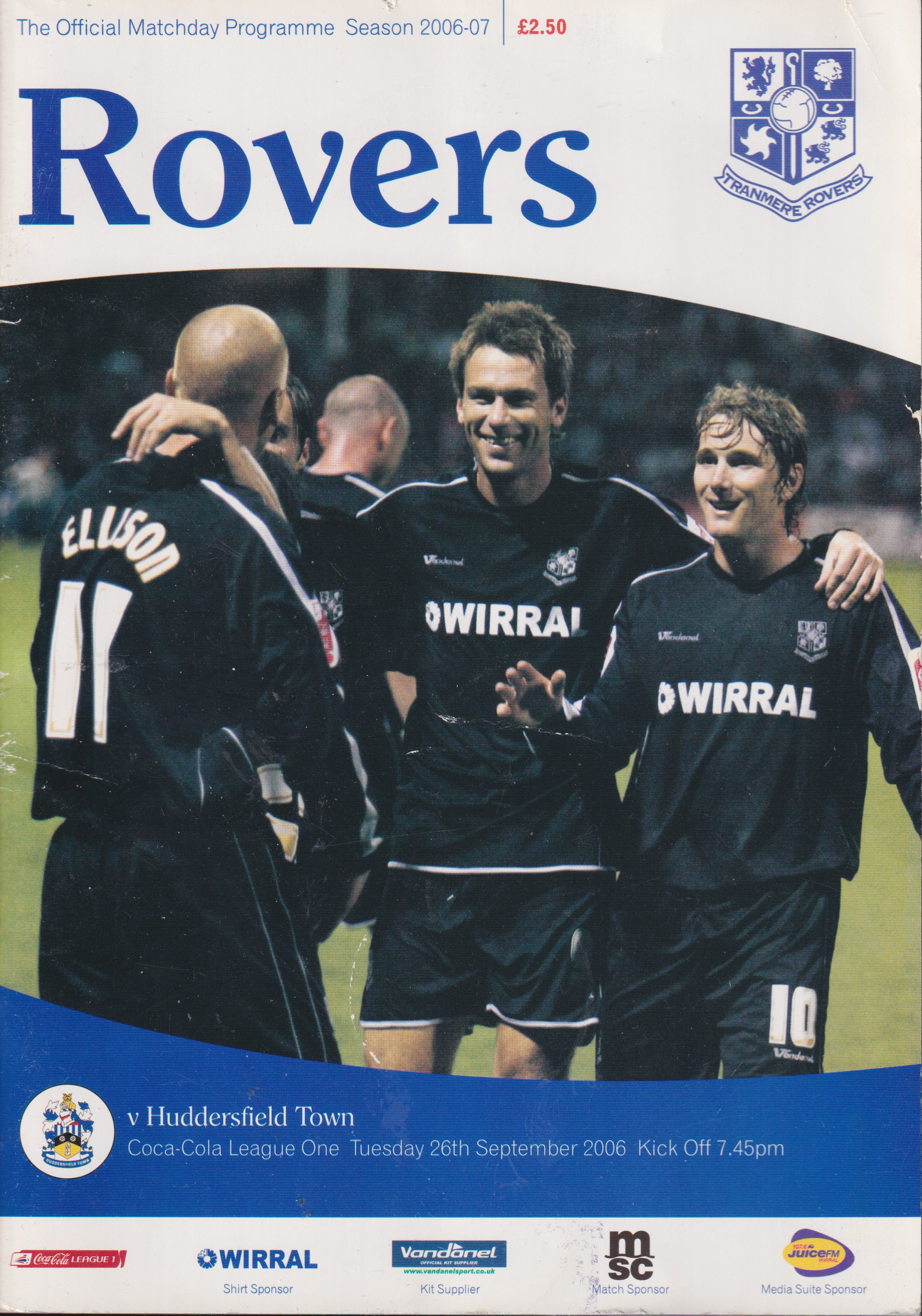 Match Programme for 26/09/2006