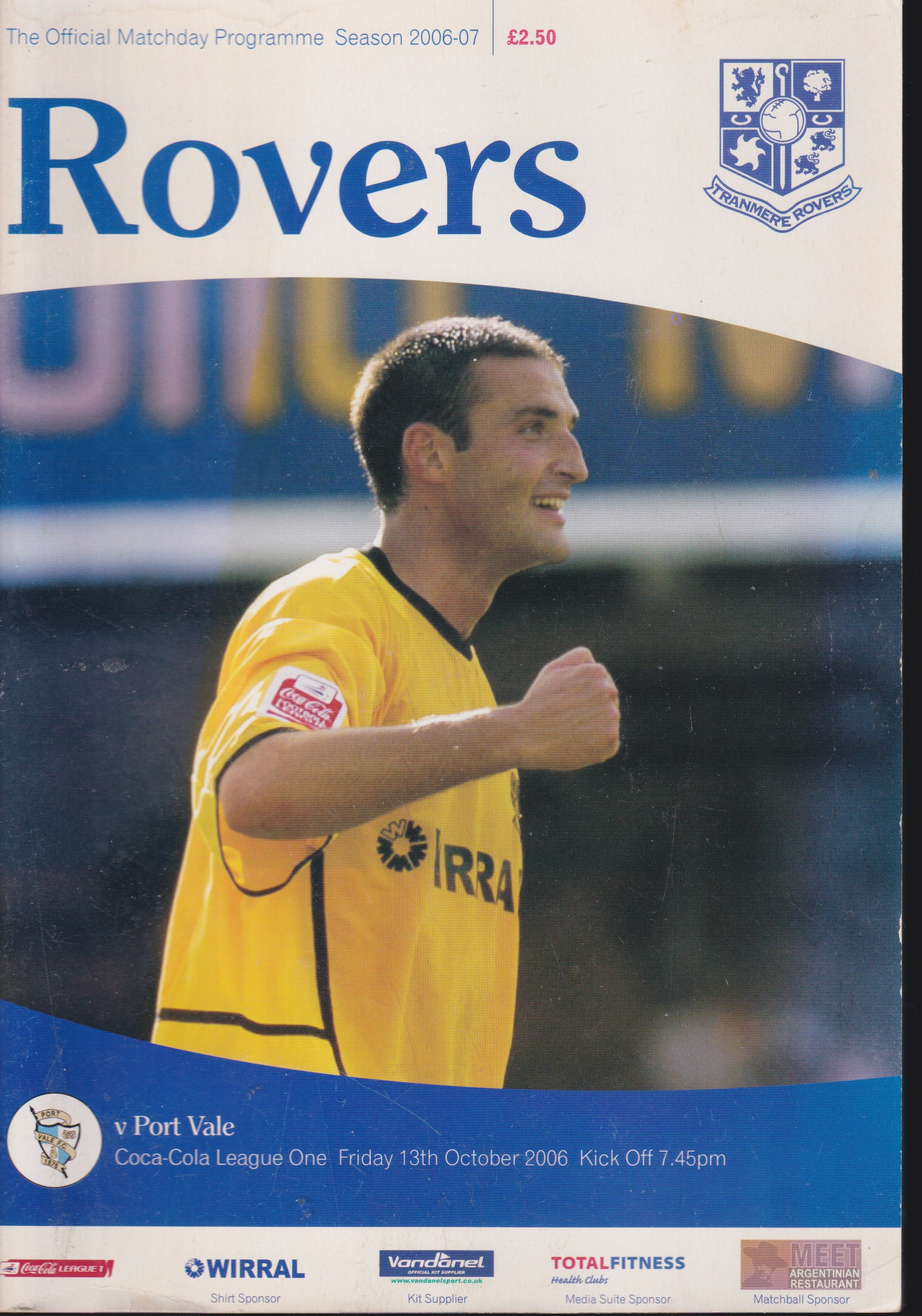 Match Programme for 13/10/2006