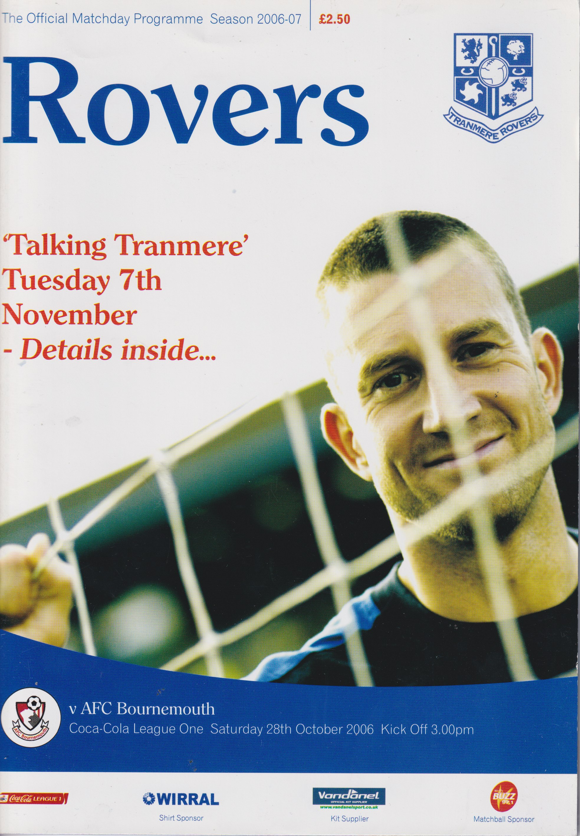 Match Programme for 28/10/2006