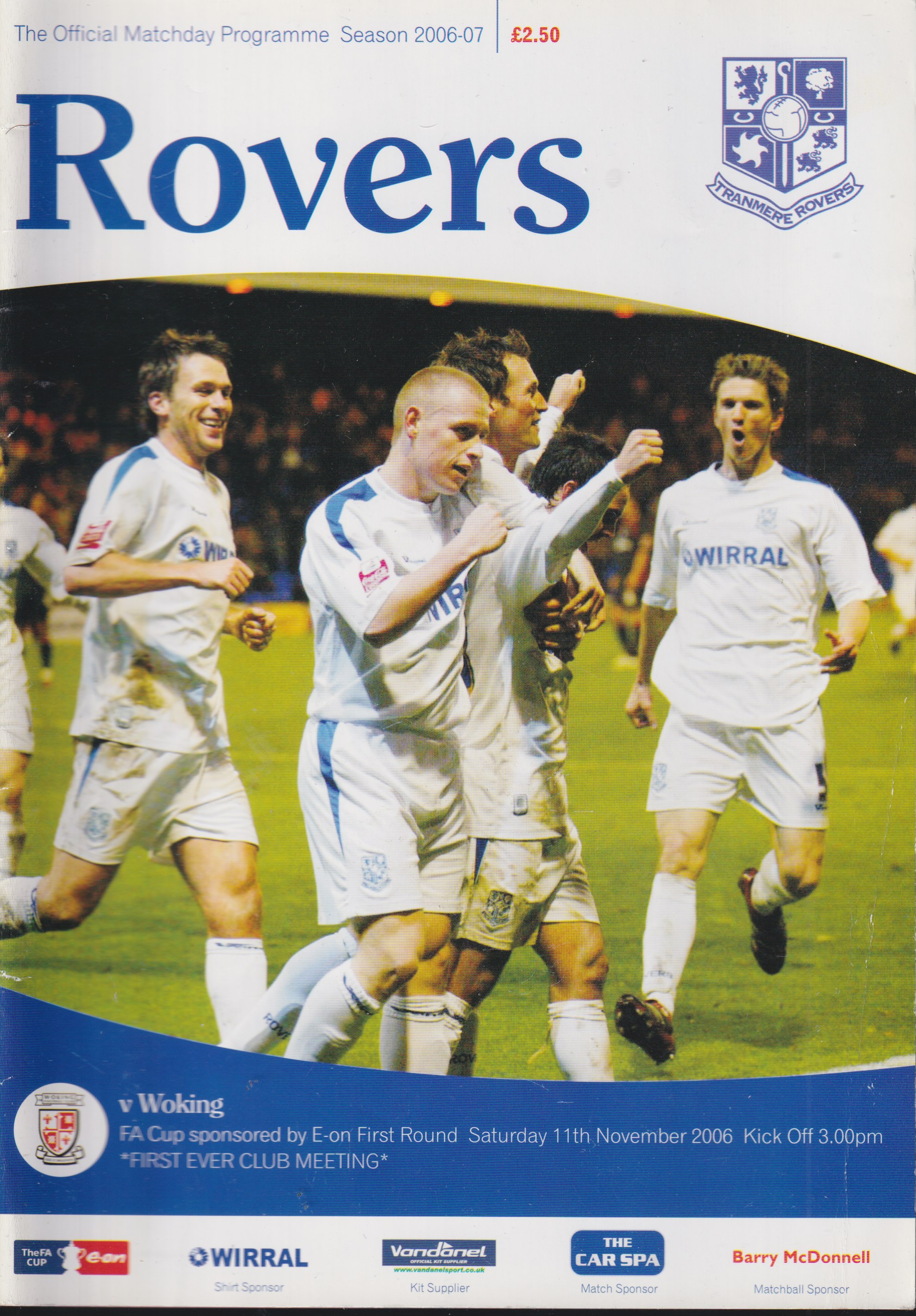 Match Programme for 11/11/2006