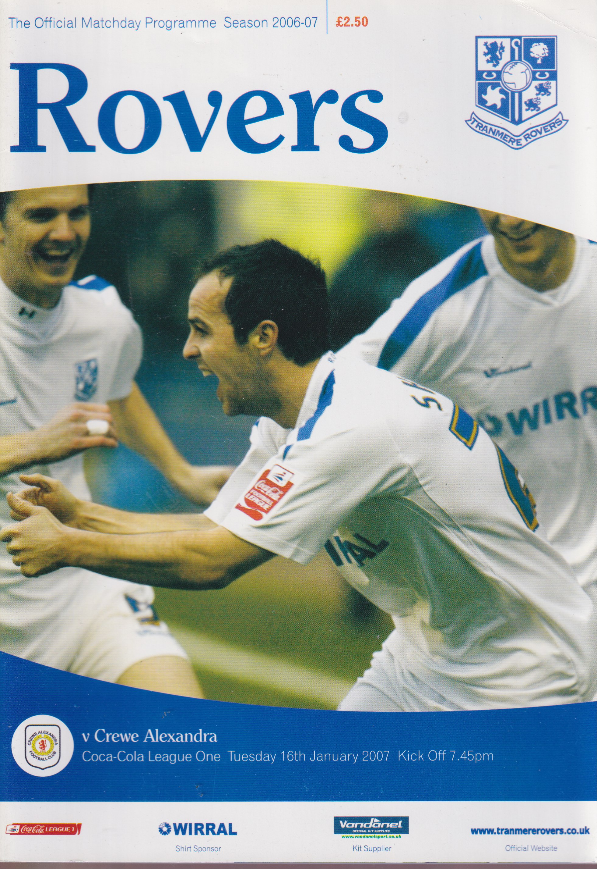 Match Programme for 16/01/2007